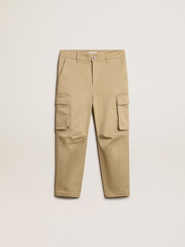 Boys’ sand-colored cargo pants