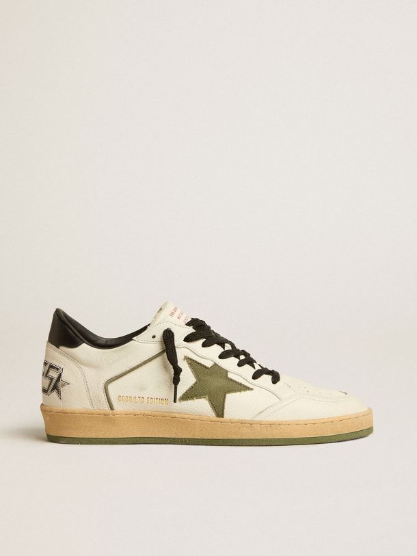 Ball Star LTD in nappa leather with canvas star and black leather heel tab