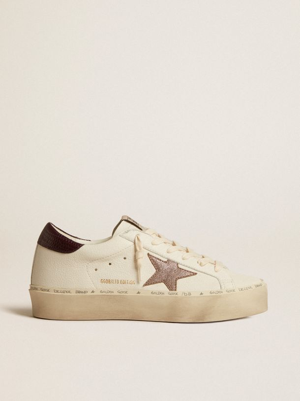 Women's Hi Star LTD in nappa with glitter star and lizard-print heel tab