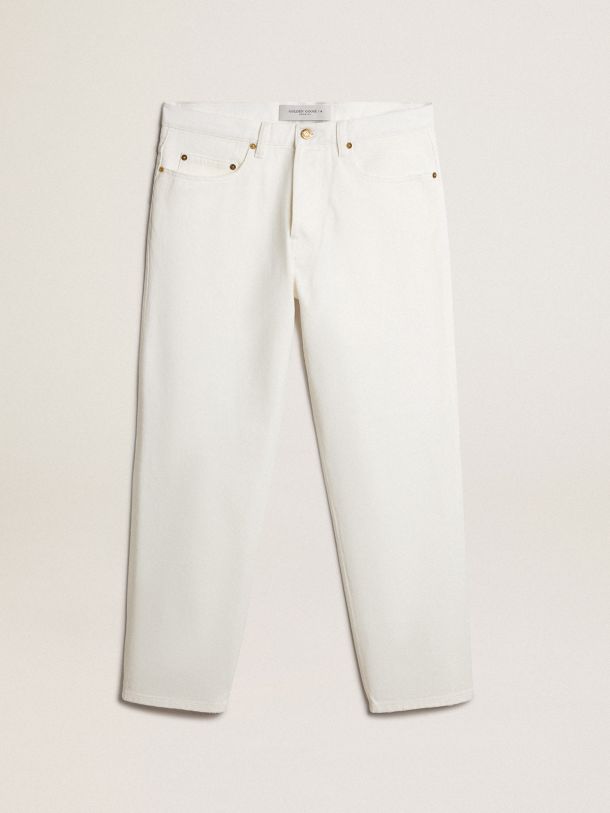 Men's white denim pants