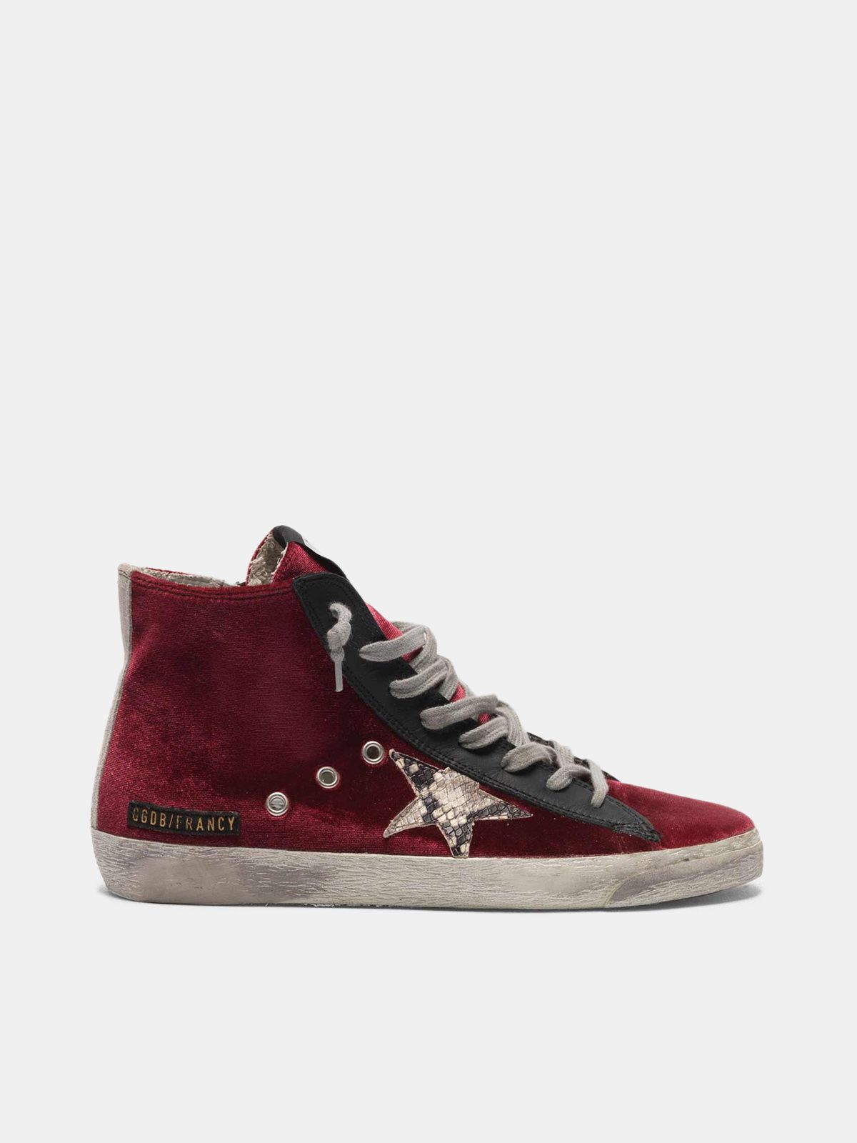 golden goose red velvet sneakers