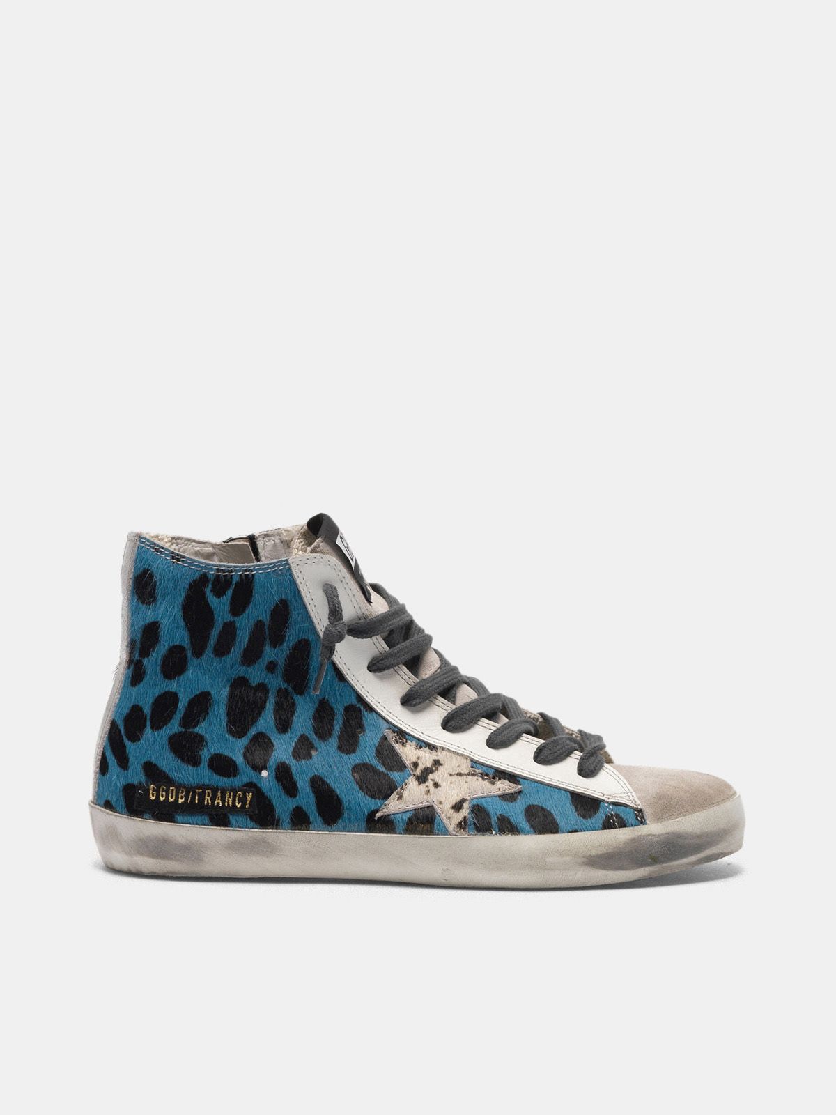 blue on blue sneakers leopard