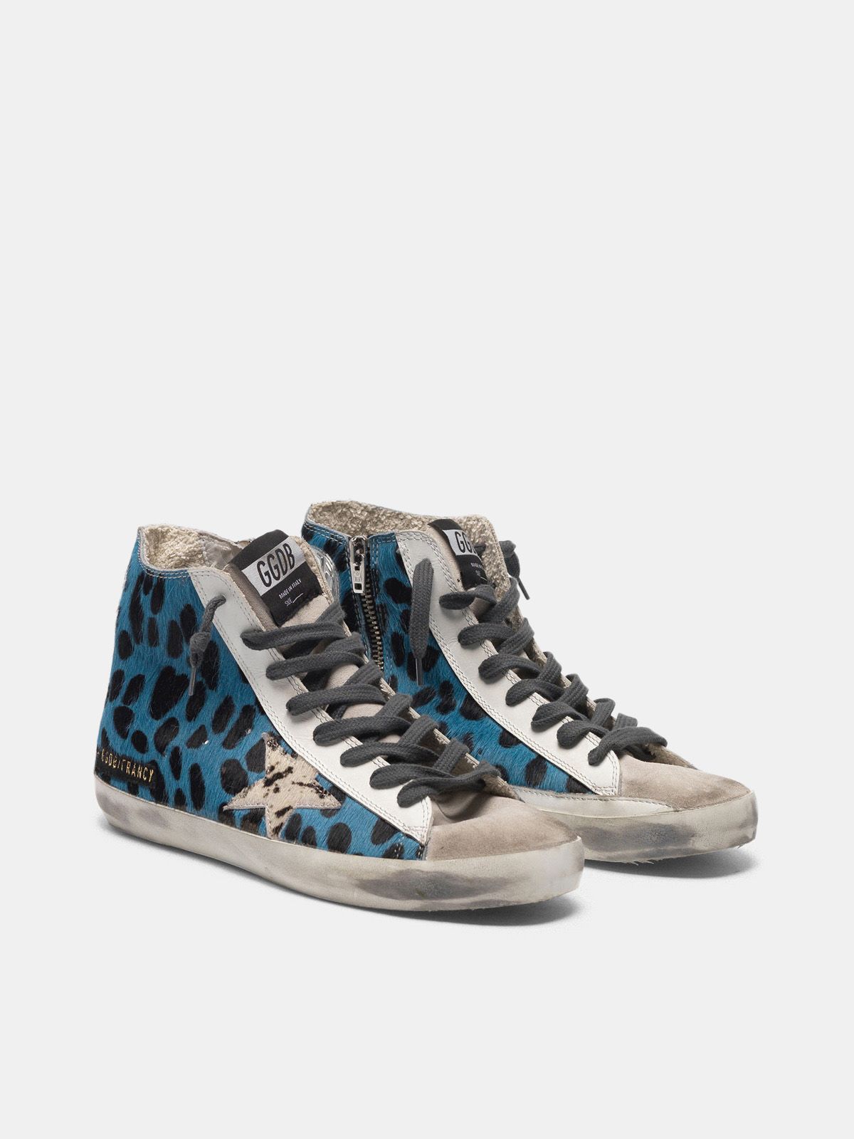 golden goose blue leopard