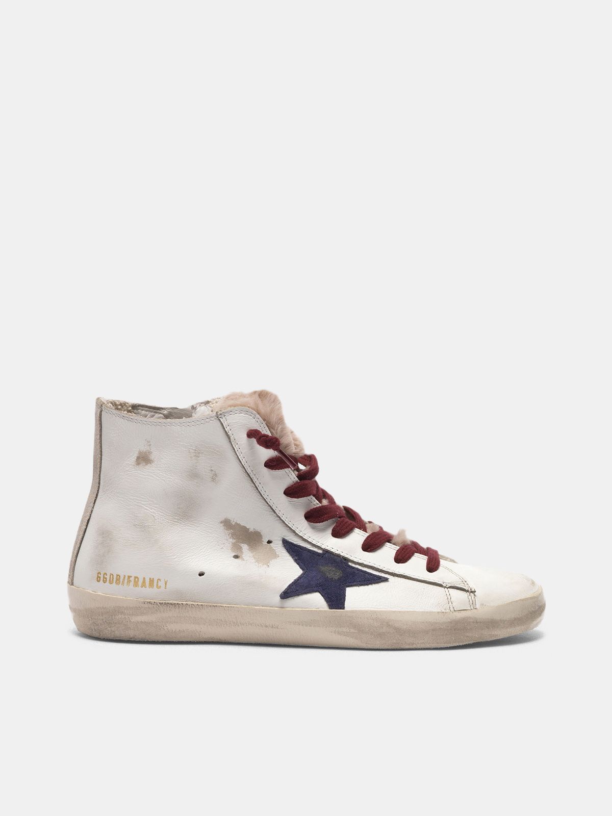 golden goose fur sneakers