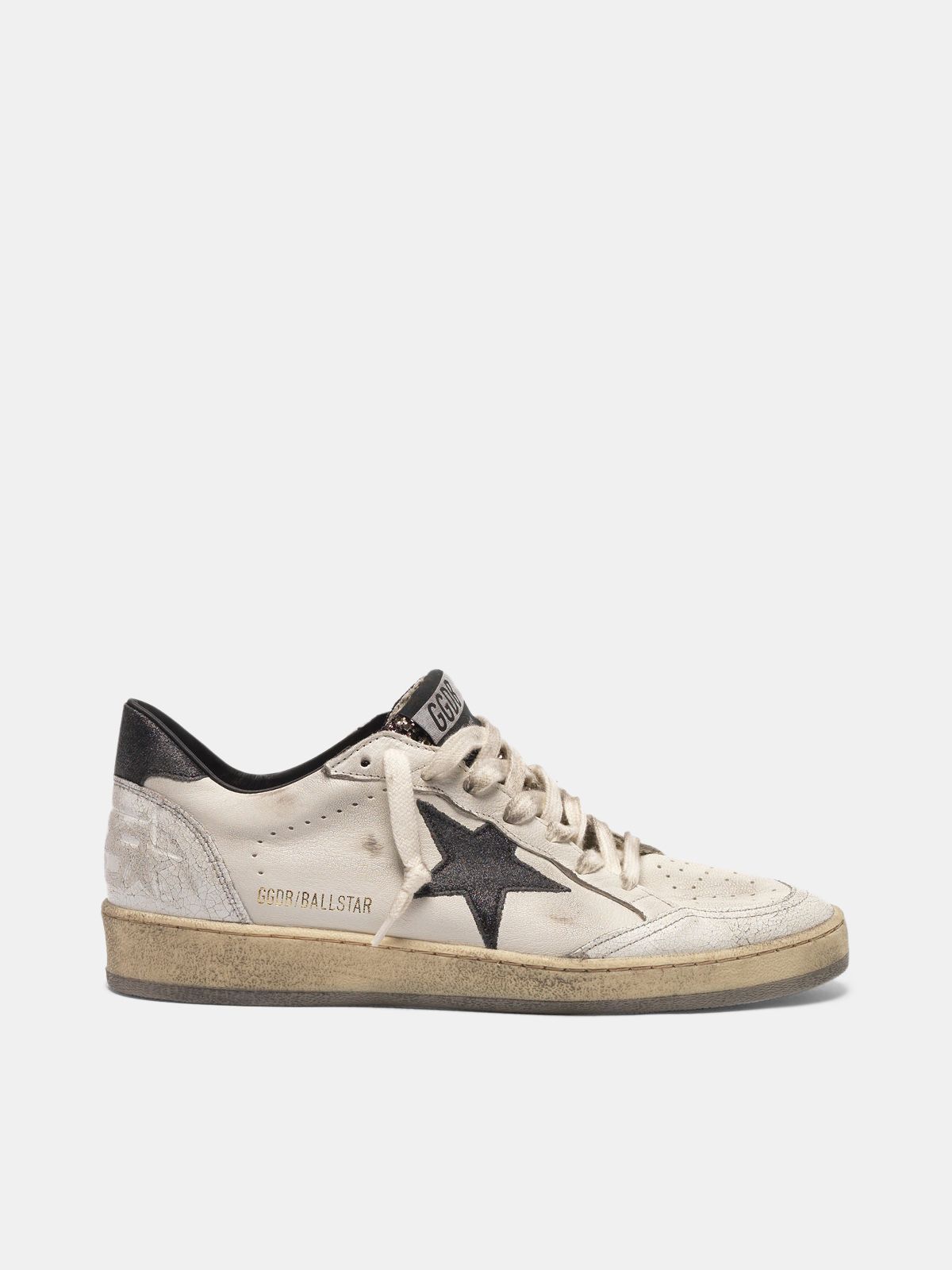 Ball Star sneakers with glitter tongue | Golden Goose