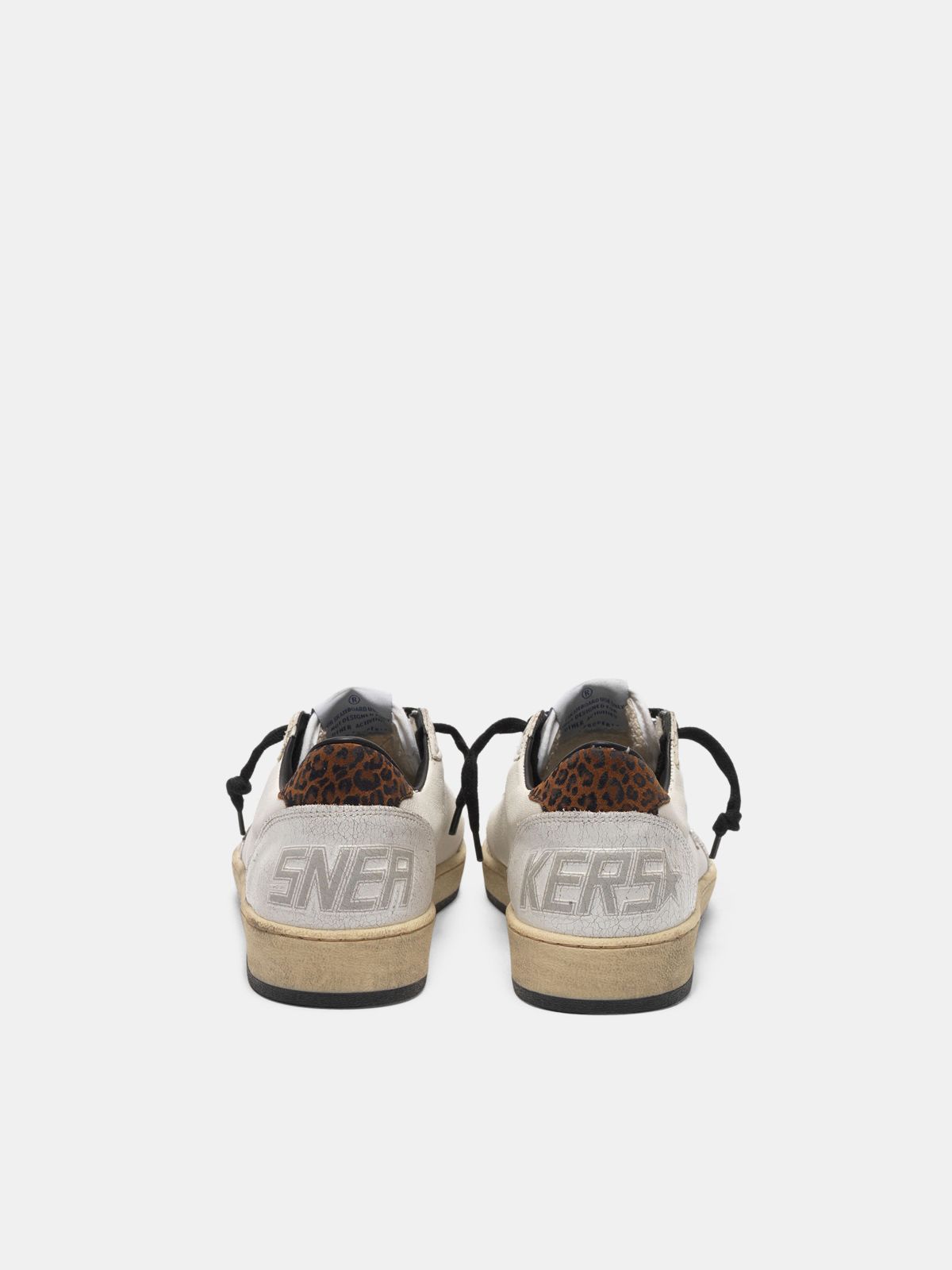 ball star sneakers with ggdb star and glittery heel tab