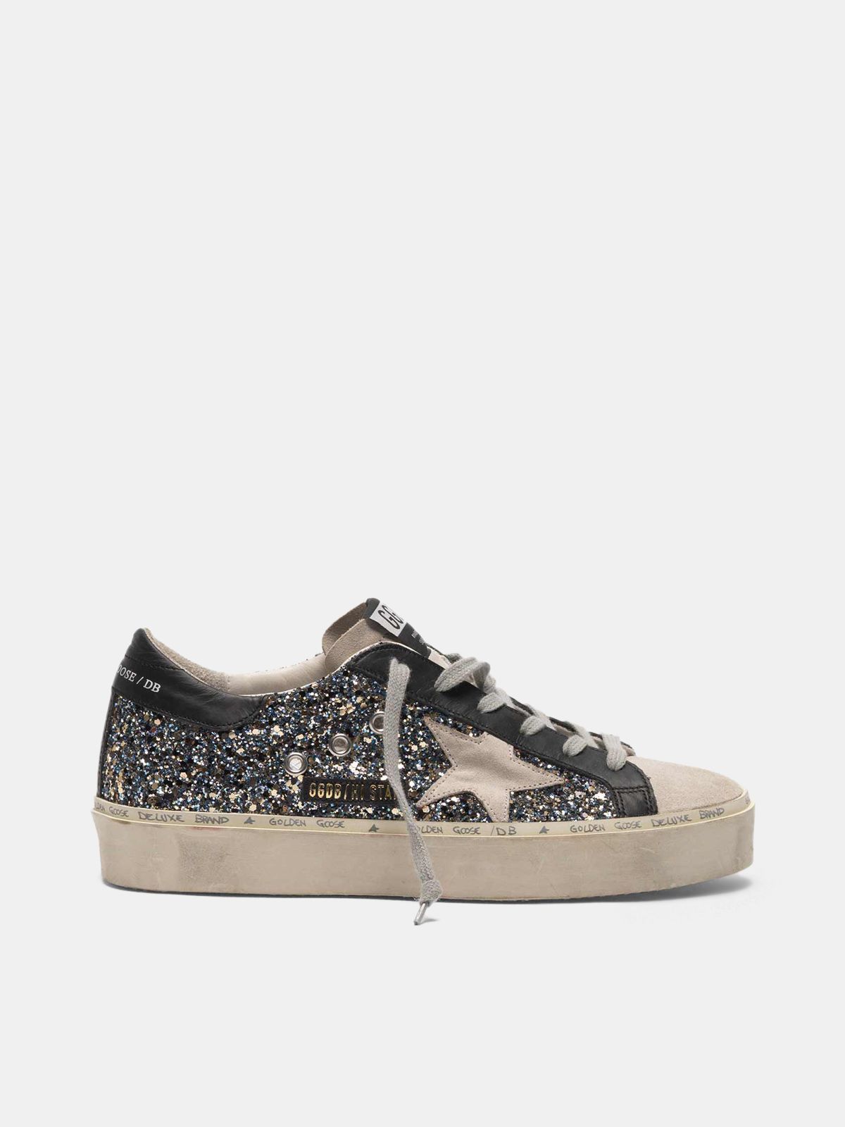 golden goose hi star glitter sneakers