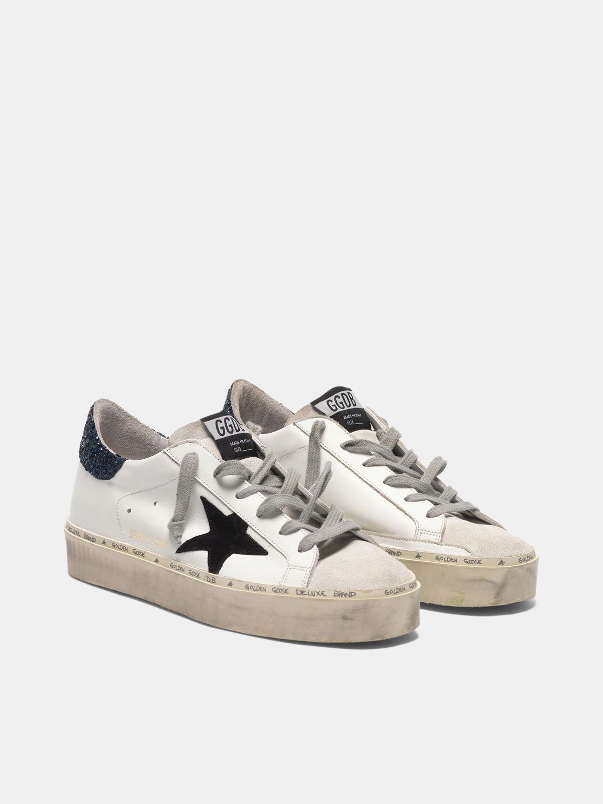 hi star sneakers in leather with gold star