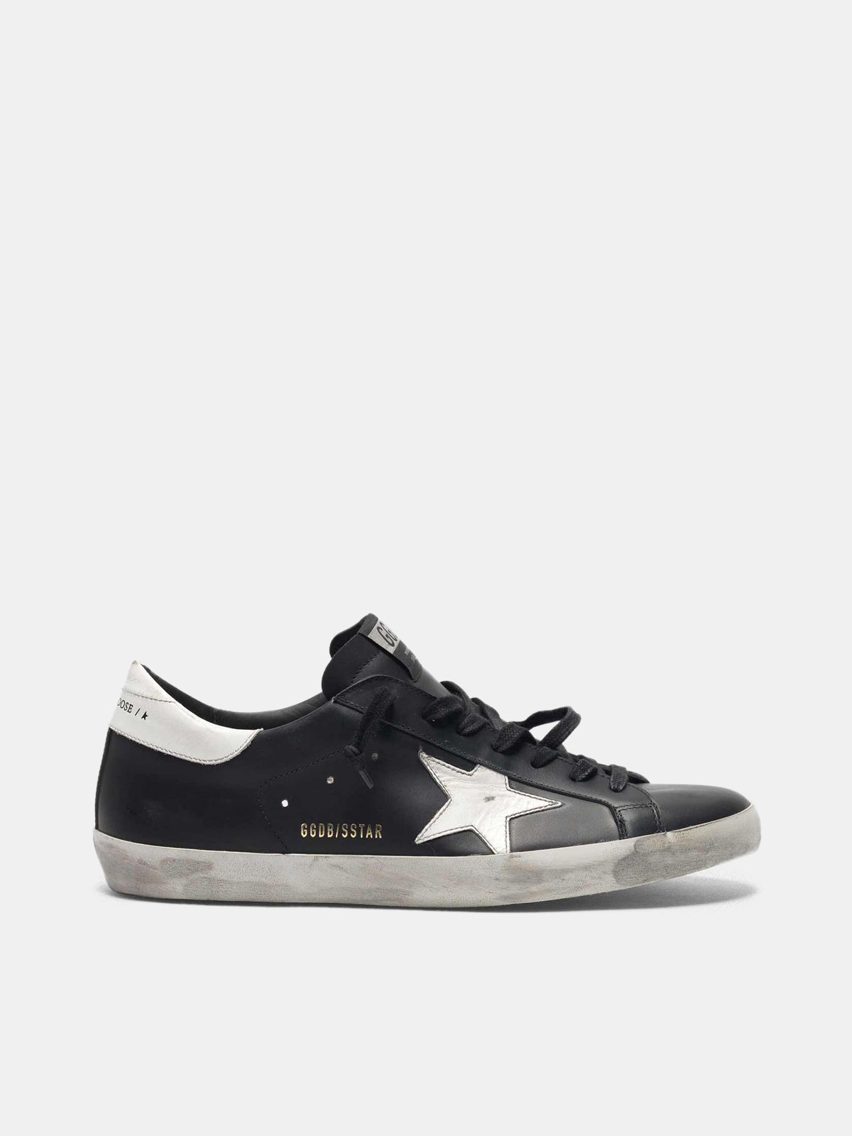 golden goose black leather sneakers