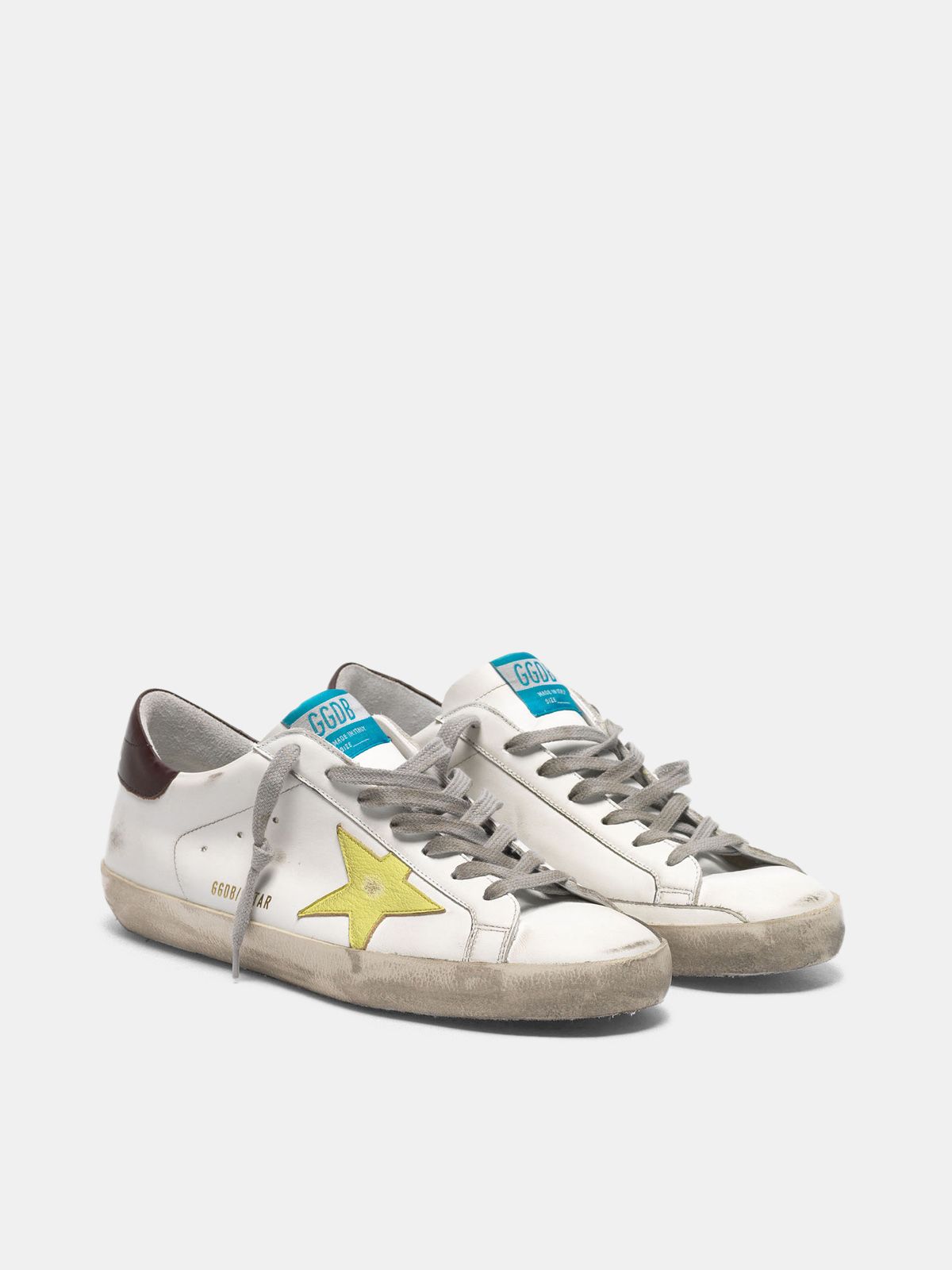 superstar metal toe enfant bordeaux