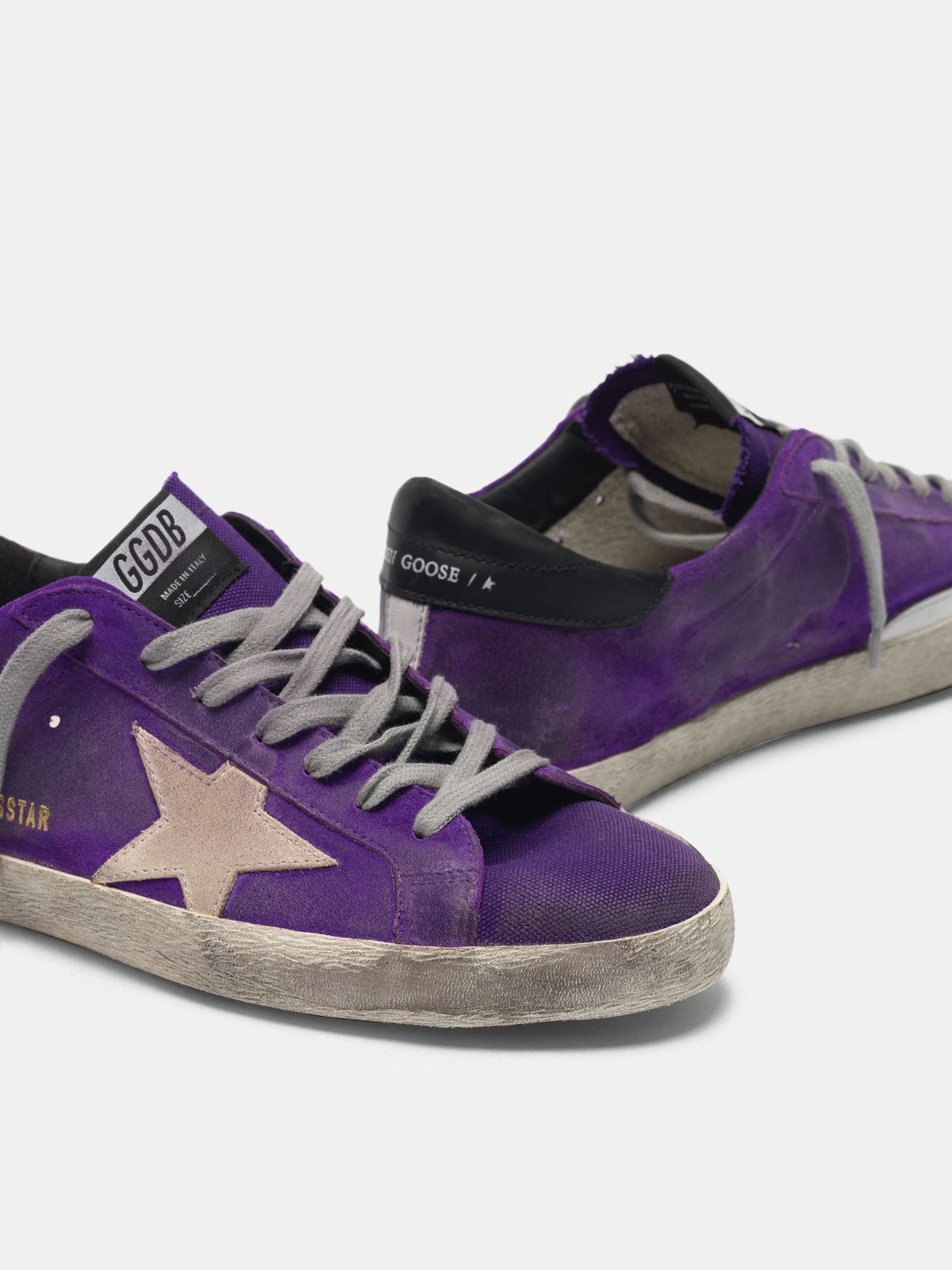 golden goose sneakers purple