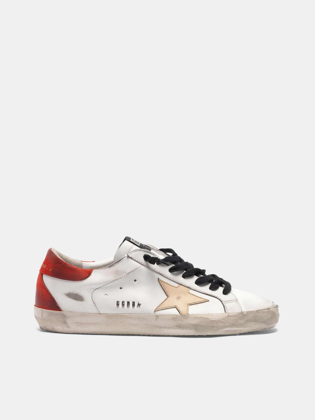 golden goose sneakers with red star