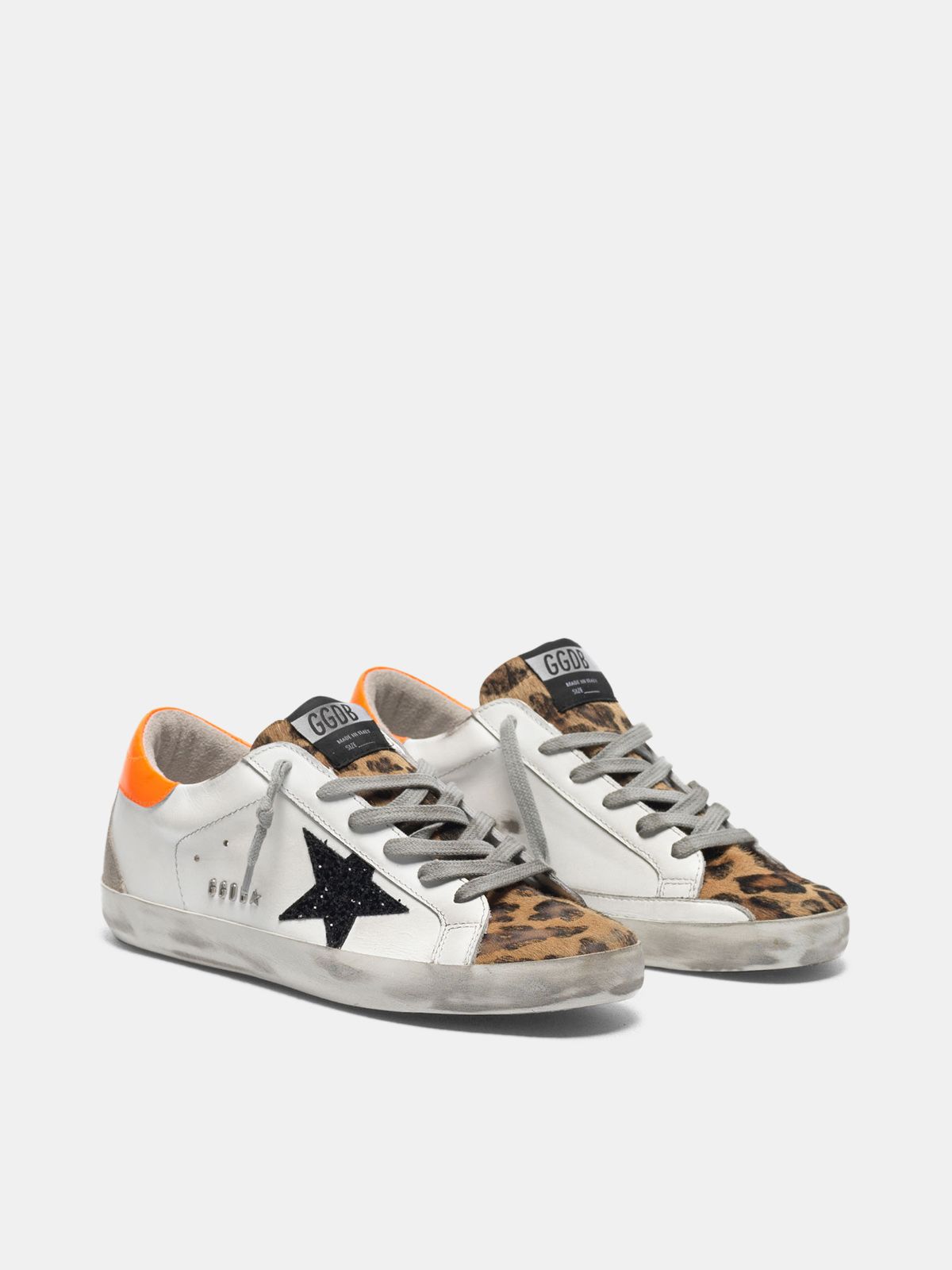 leopard print golden goose sneakers