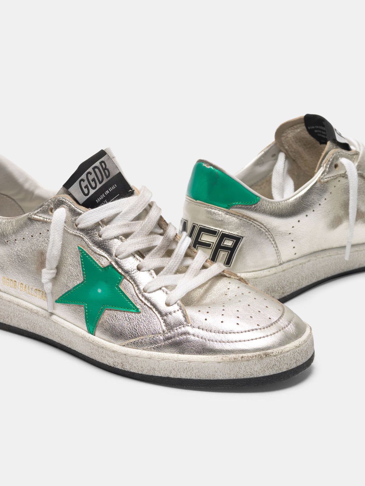 golden goose sneakers green star