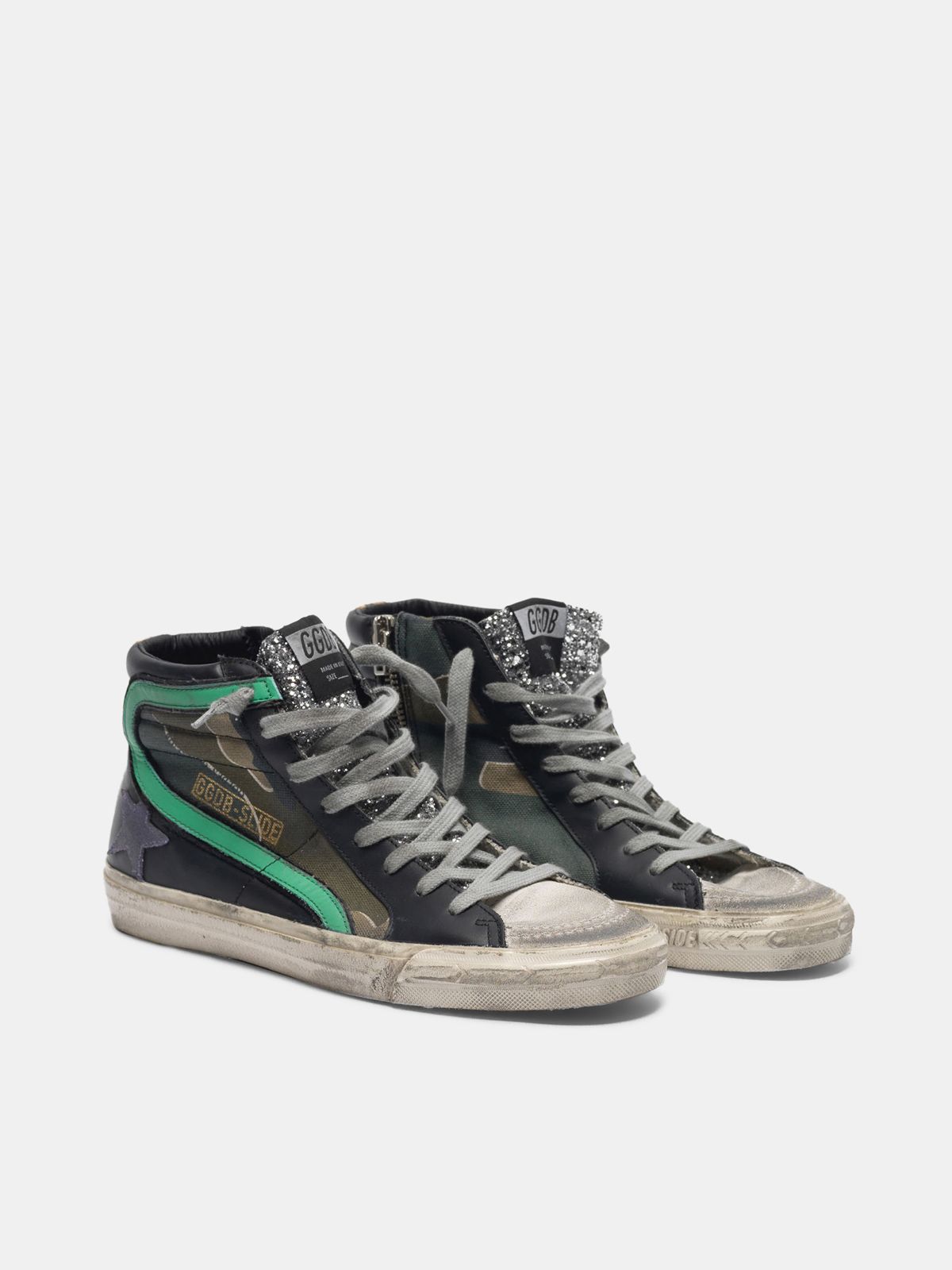golden goose camo sneakers