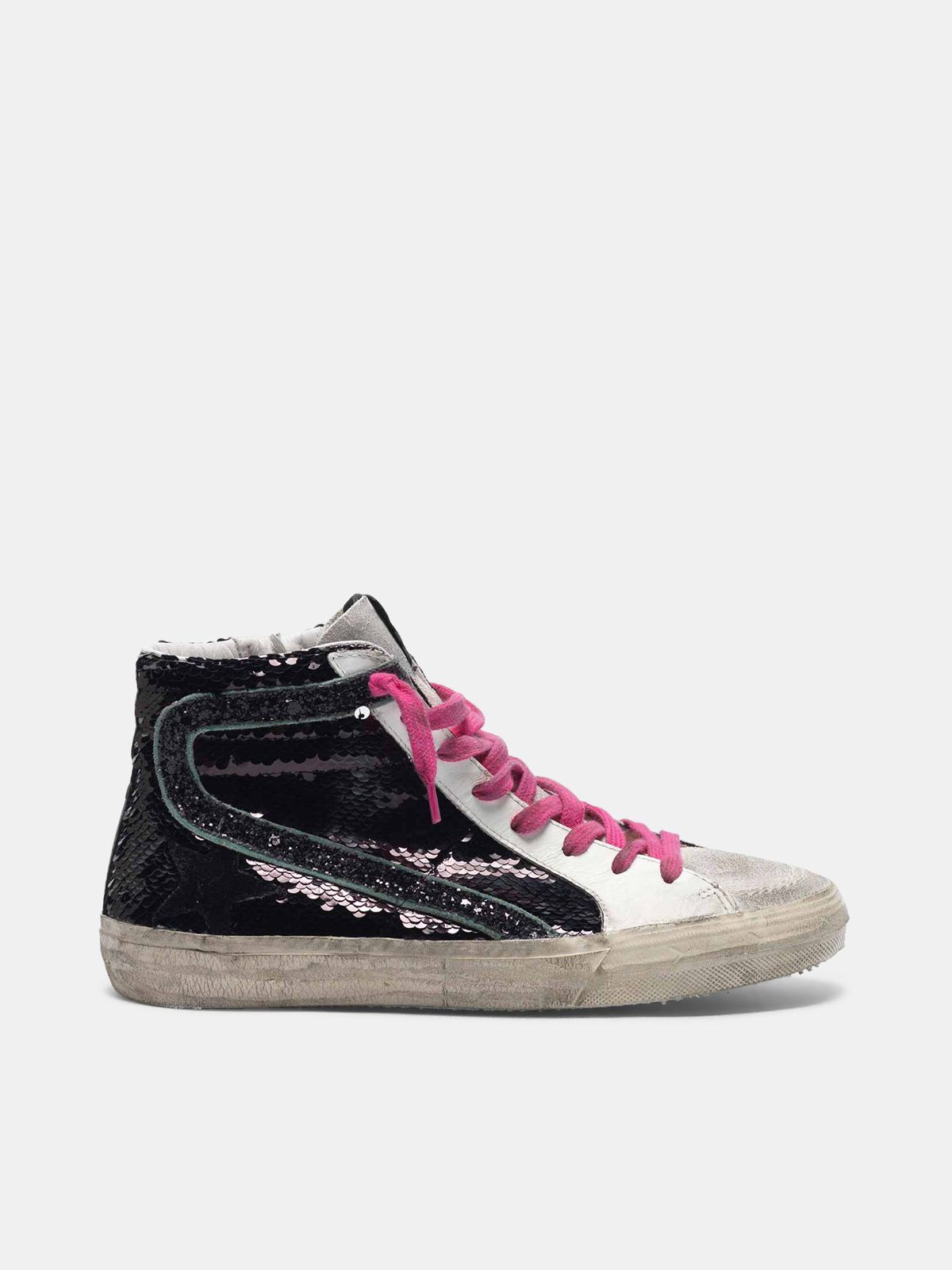 sequin golden goose sneakers