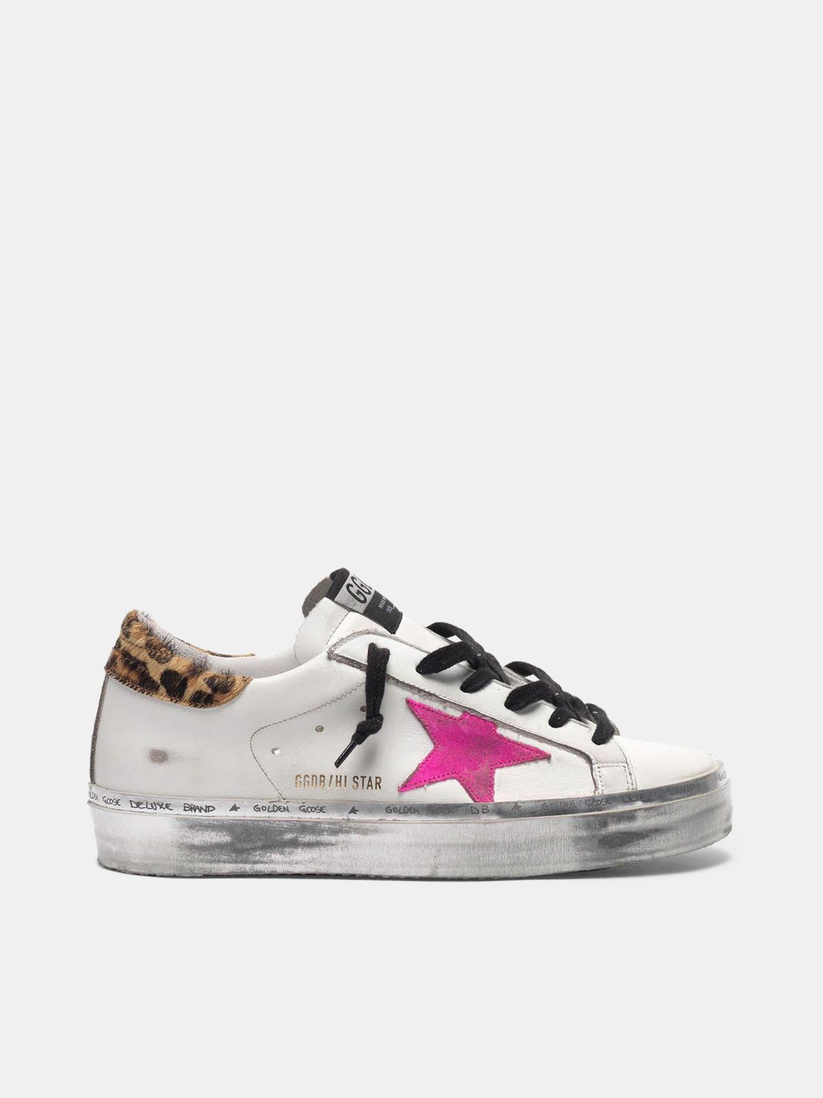 golden goose sneakers with pink star