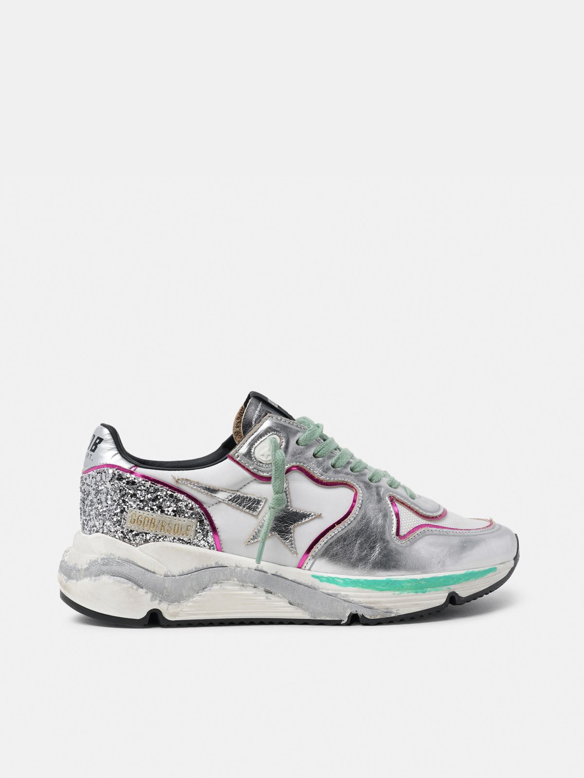 glitter athletic shoes