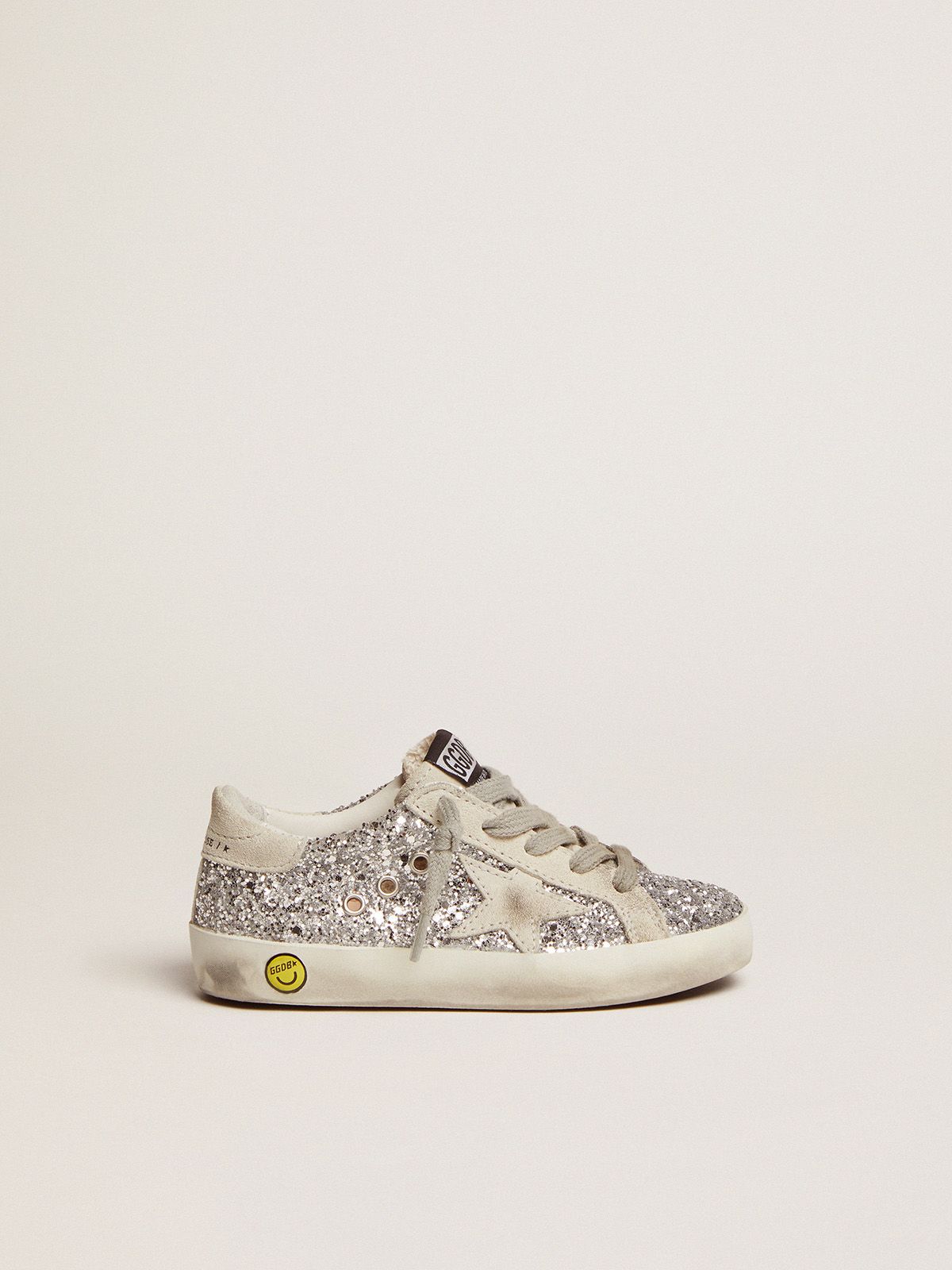 Super-Star sneakers with silver glitter 