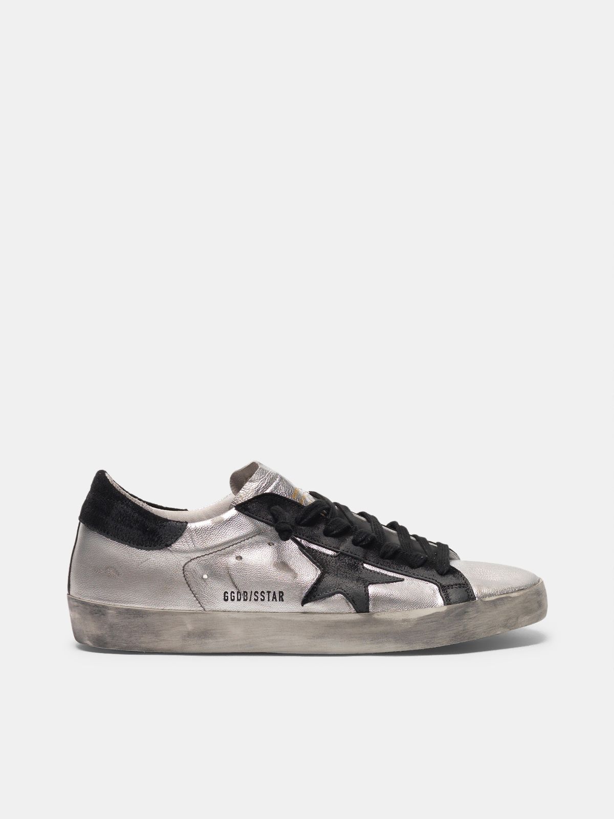 black and silver golden goose