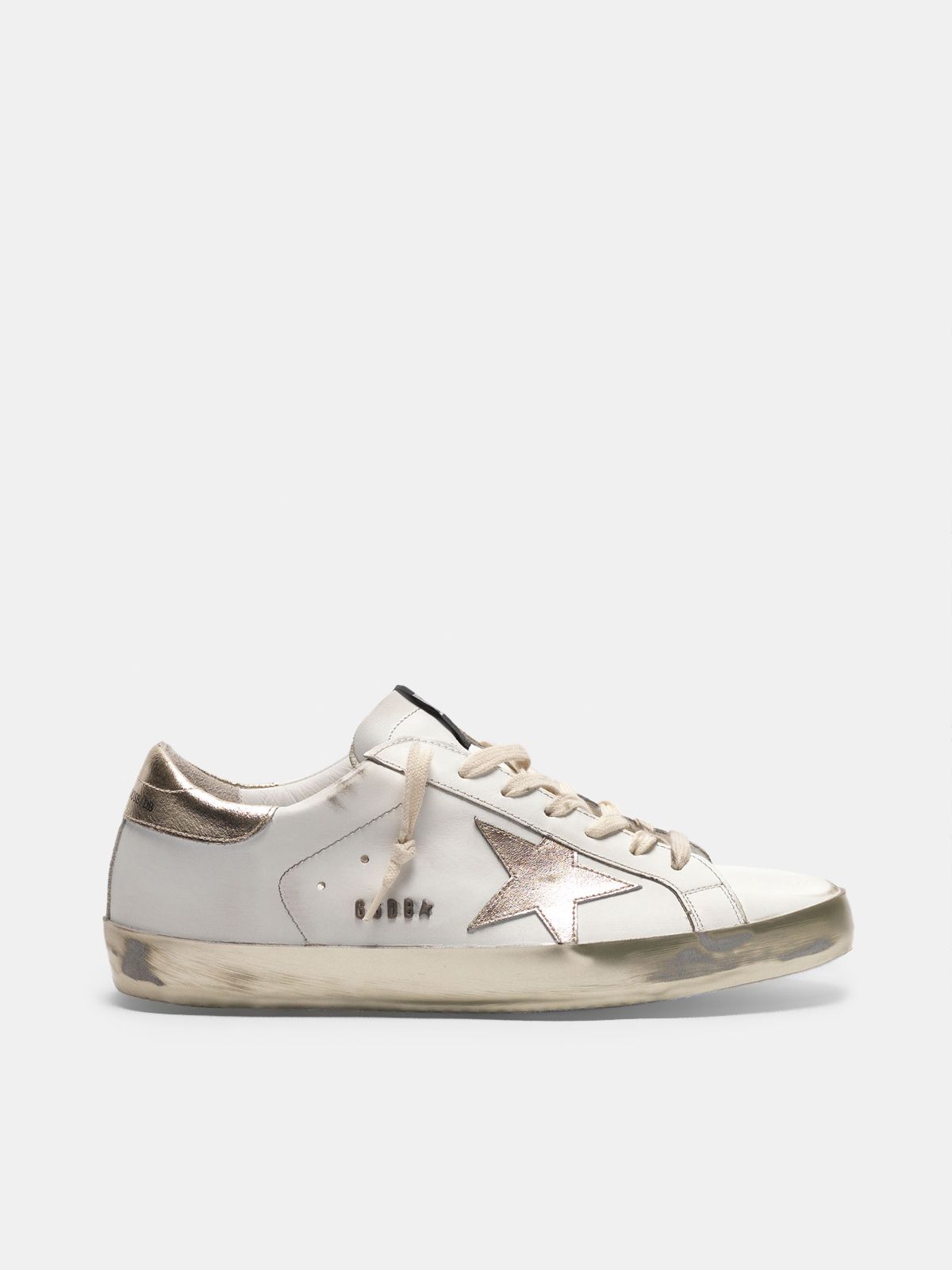 Super-Star sneakers with details and gold foxing | Golden Goose