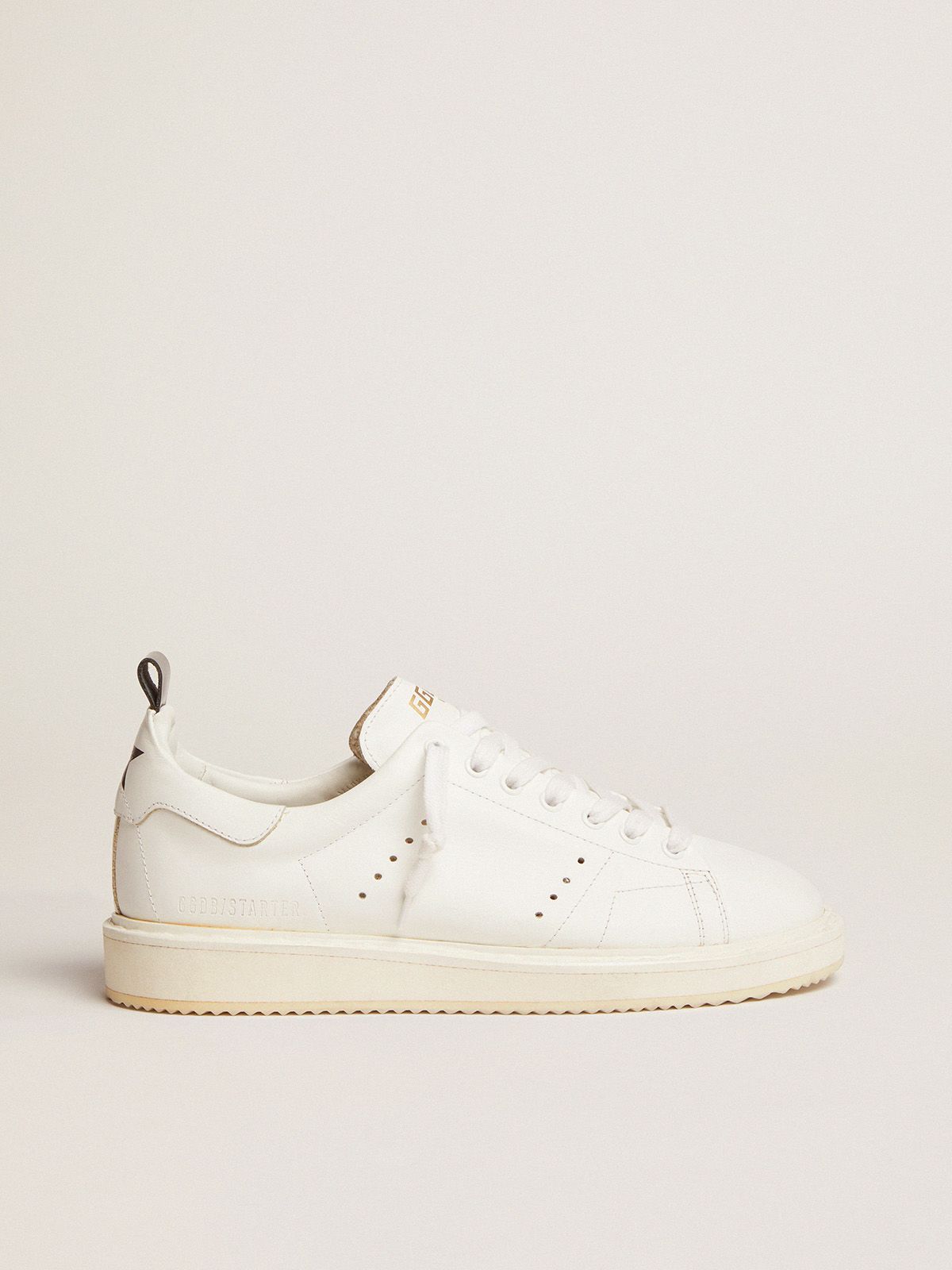 Sneakers Starter in pelle con stella stampata sul talloncino | Golden Goose