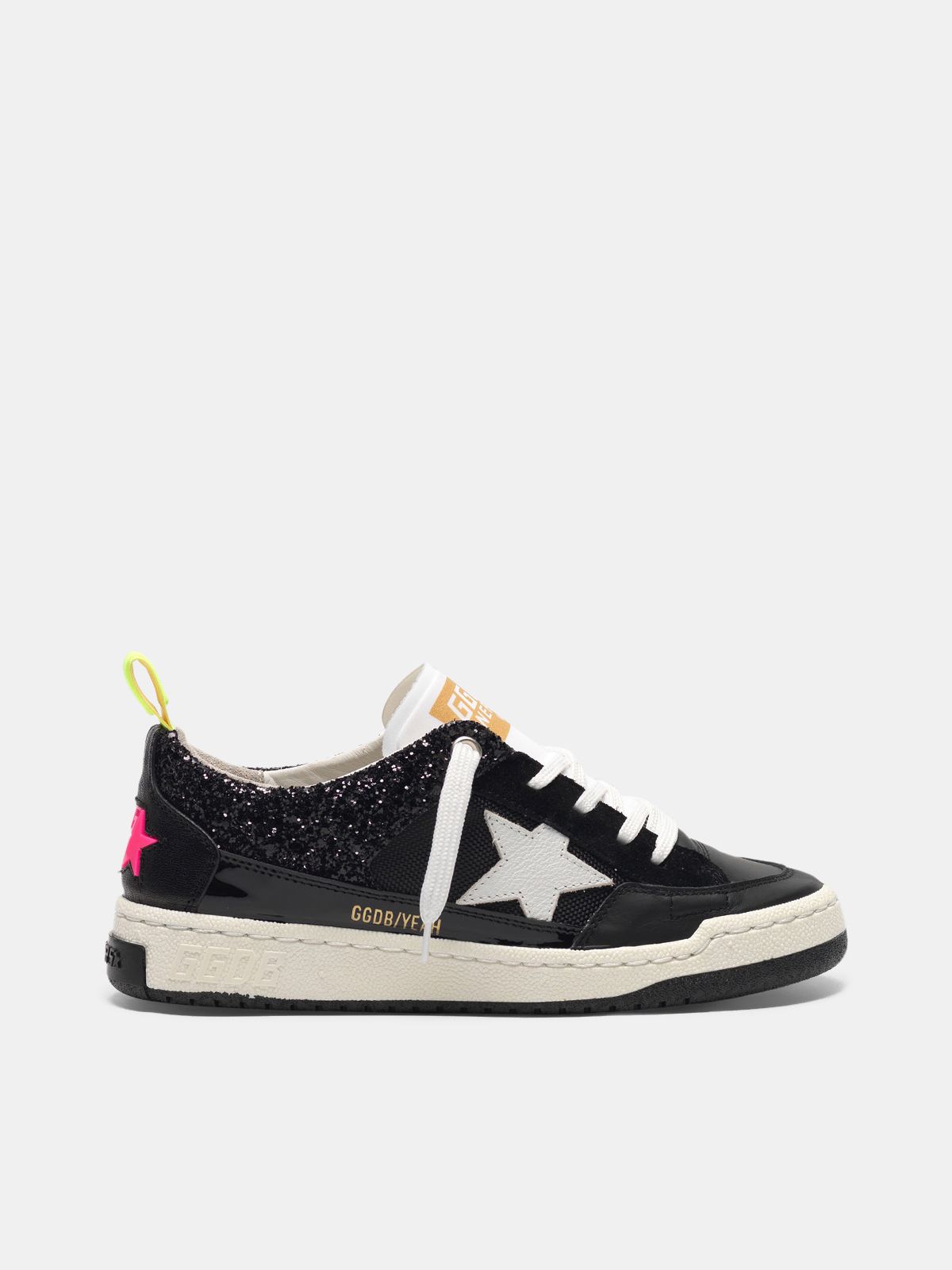 black and white golden goose sneakers