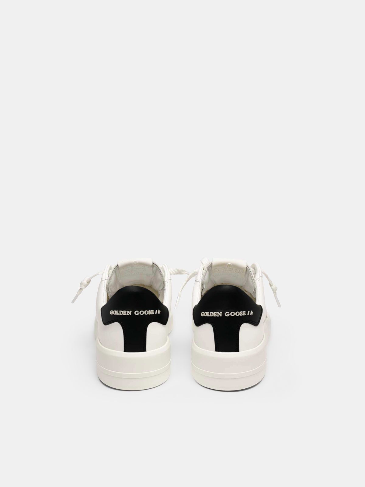 purestar sneakers with glittery silver heel tab