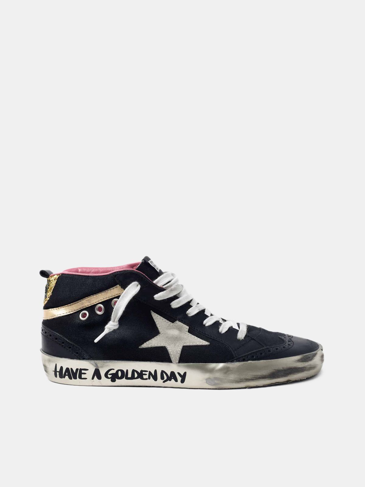 golden goose black sparkle sneakers