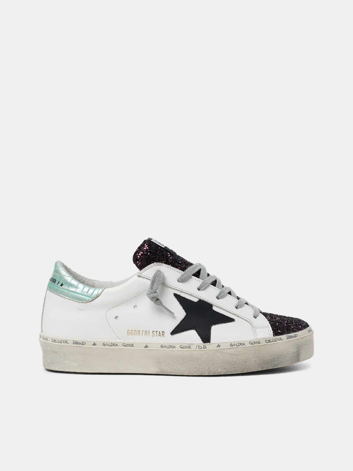 golden goose sneakers white with black star