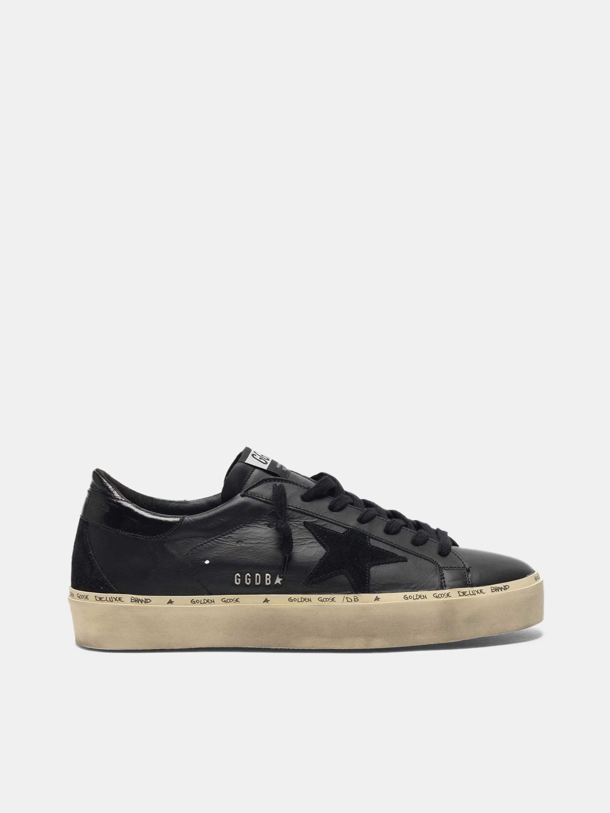 golden goose black studded sneakers