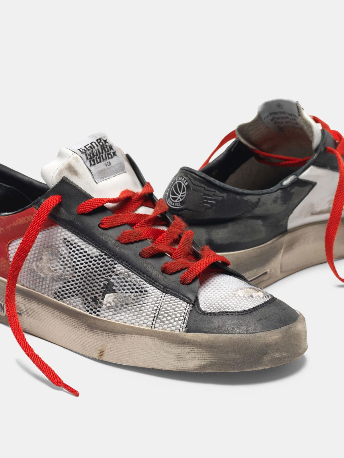 grandmøtion saddle knit sneaker