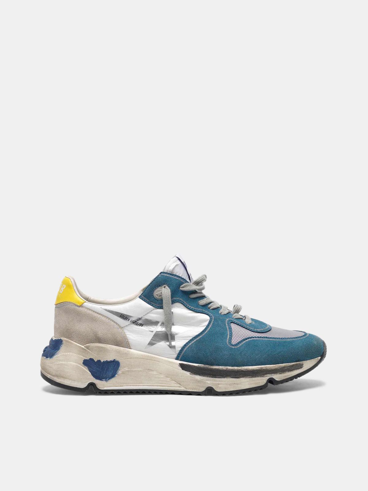 golden goose light blue sneakers