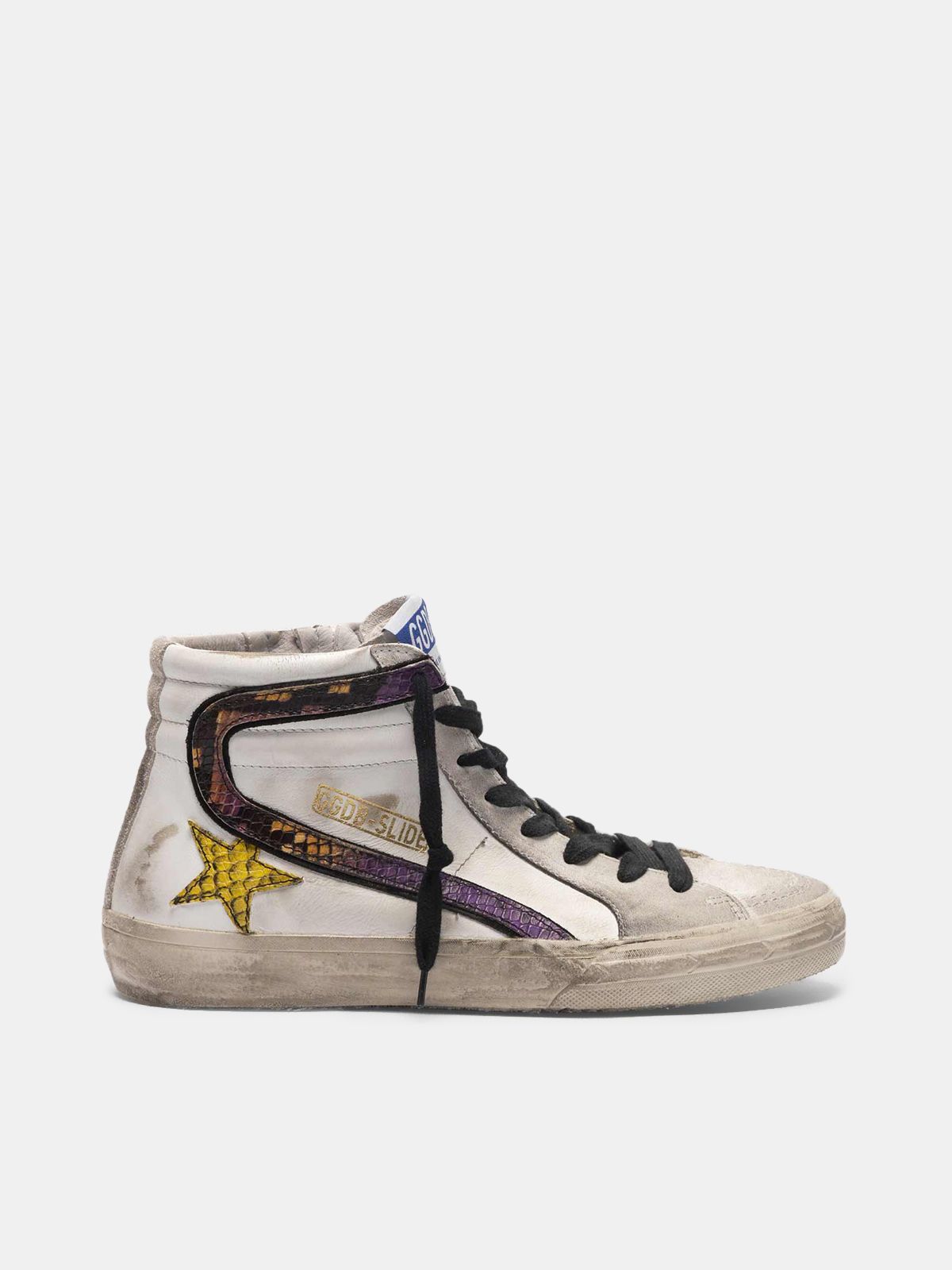 golden goose snake print sneakers