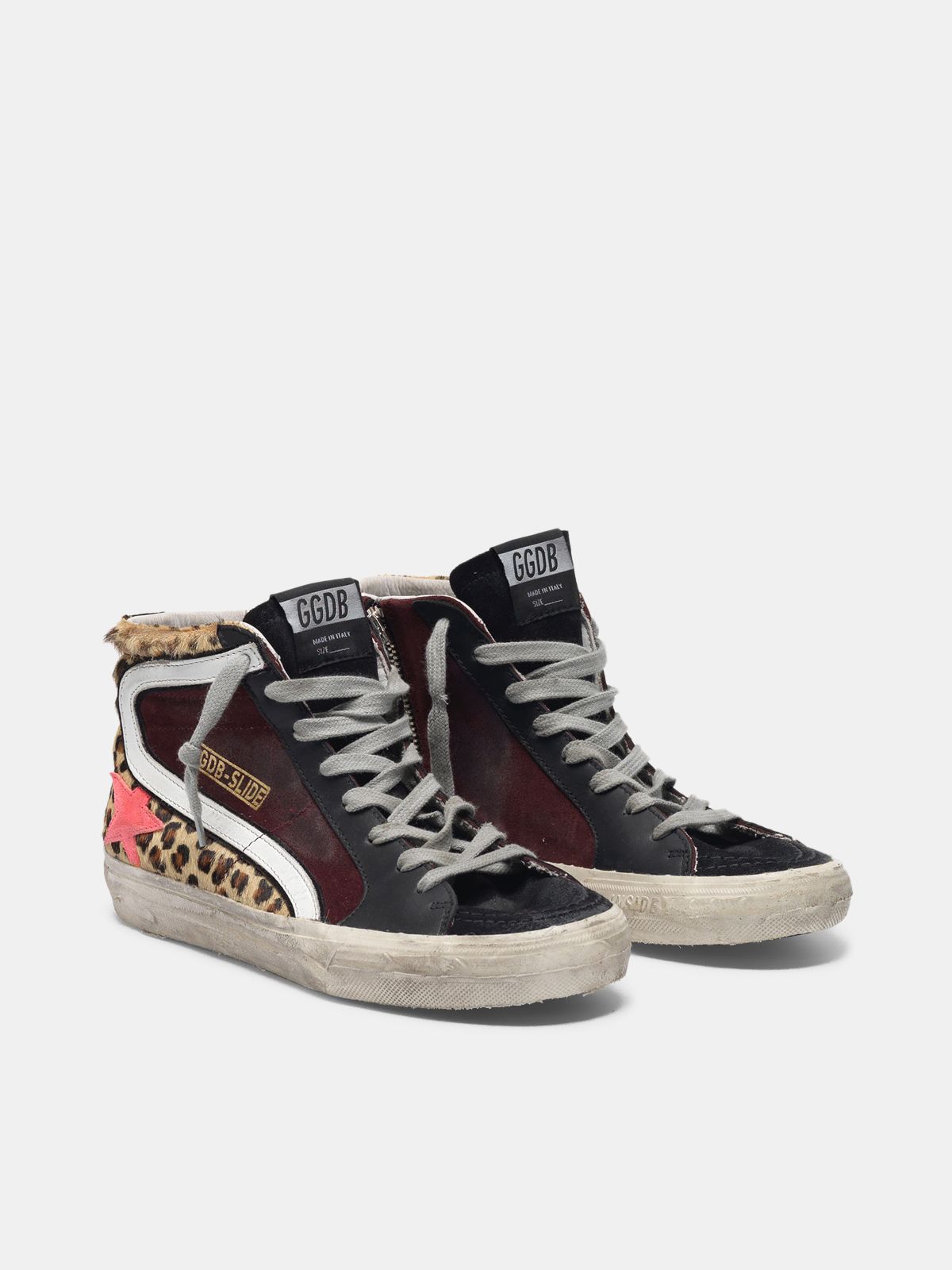 golden goose slide leopard