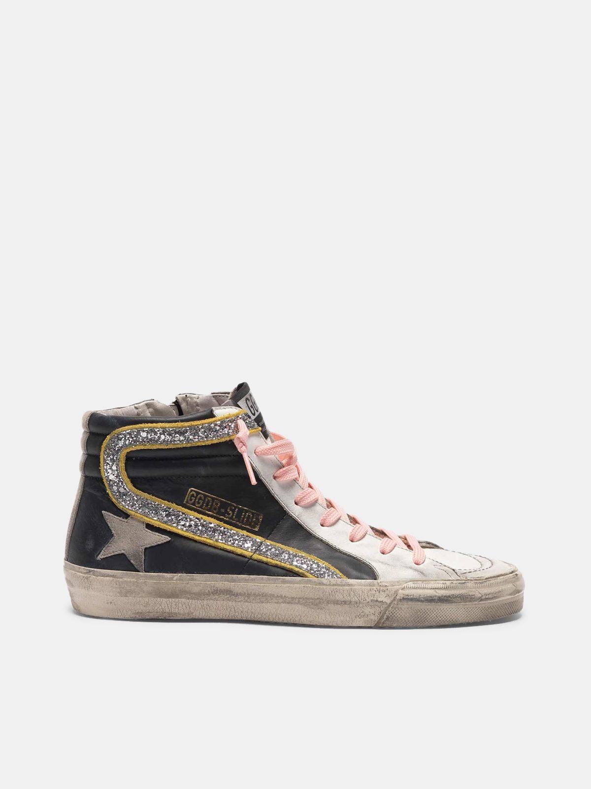 glitter flash and pink laces | Golden Goose