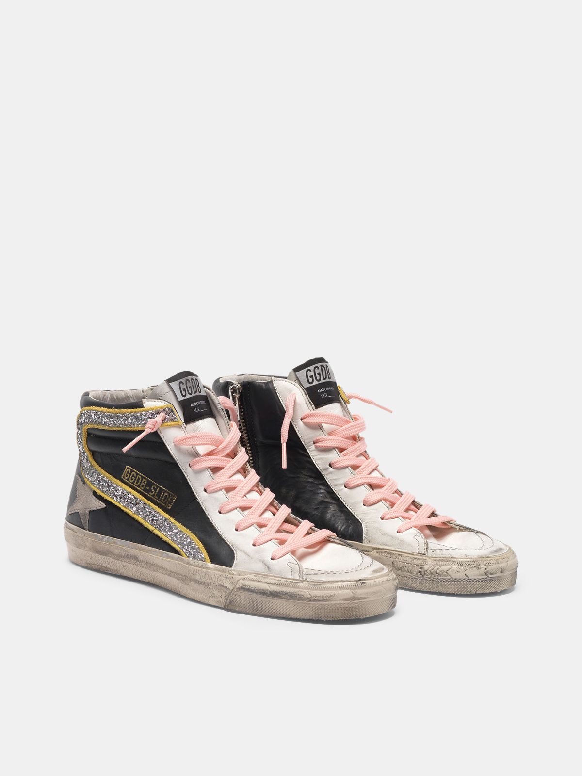 golden goose sneakers pink laces