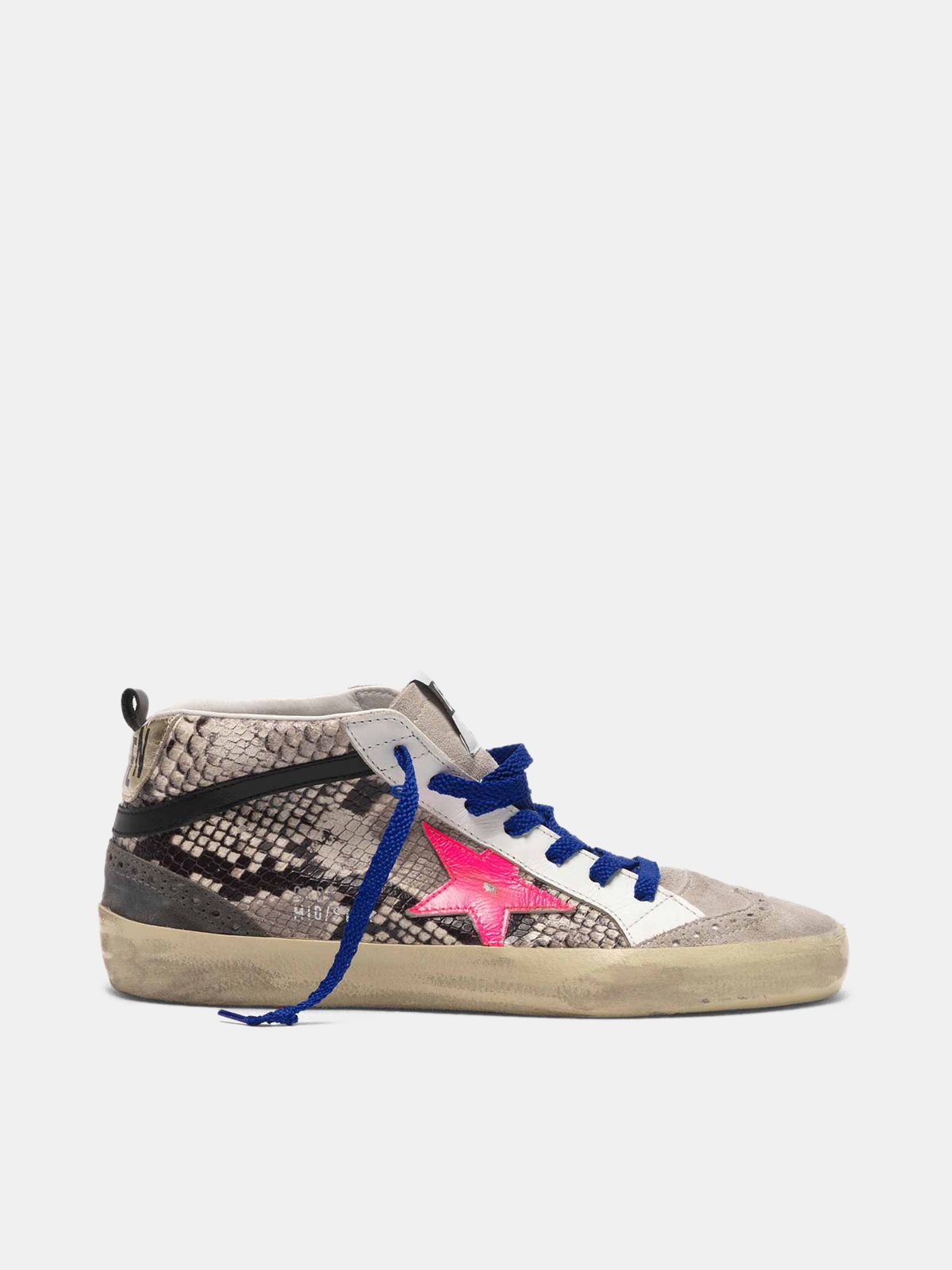 snakeskin golden goose sneakers