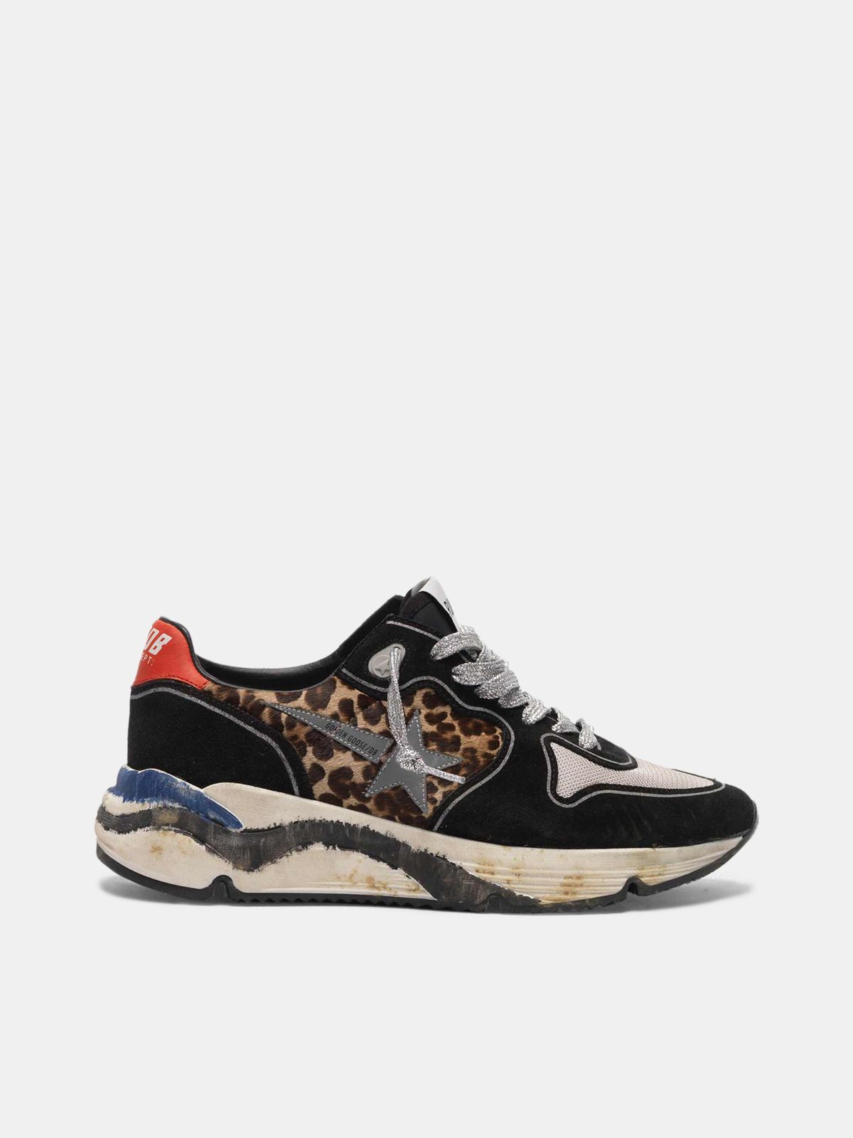 golden goose sneakers with leopard