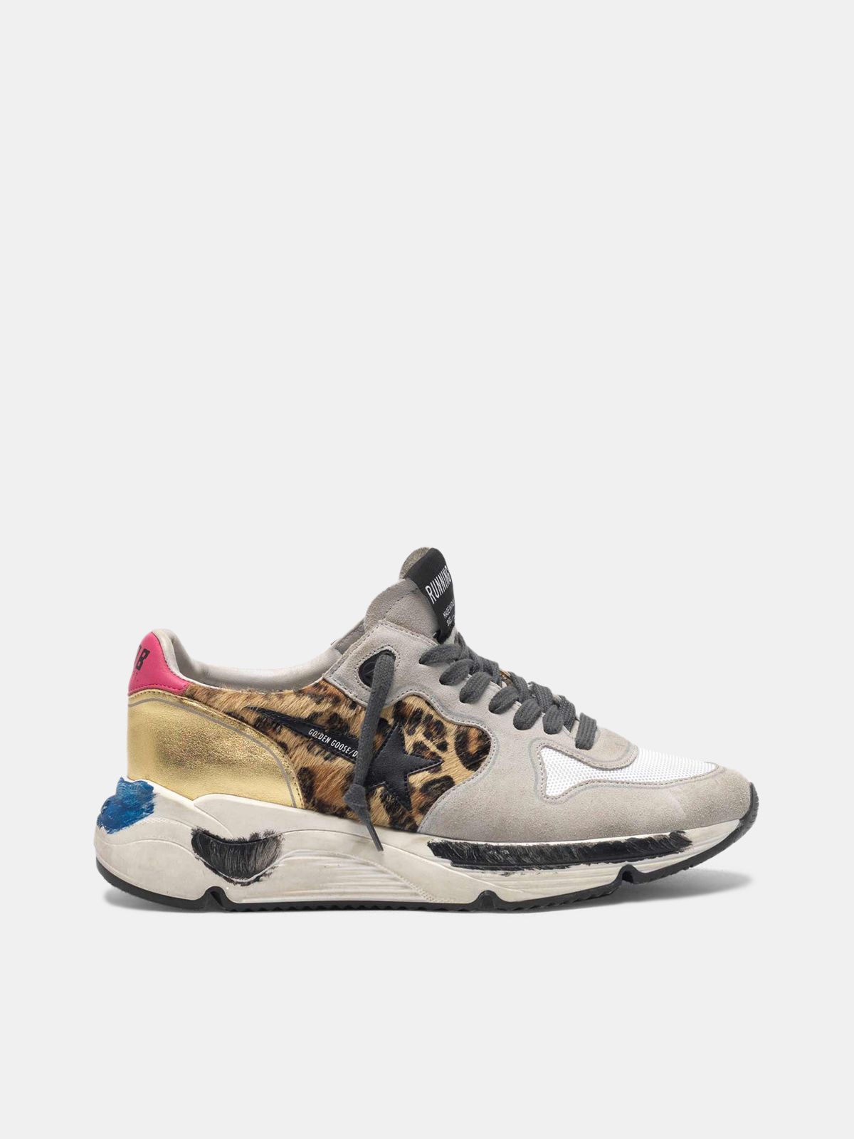 golden goose sneakers animal print