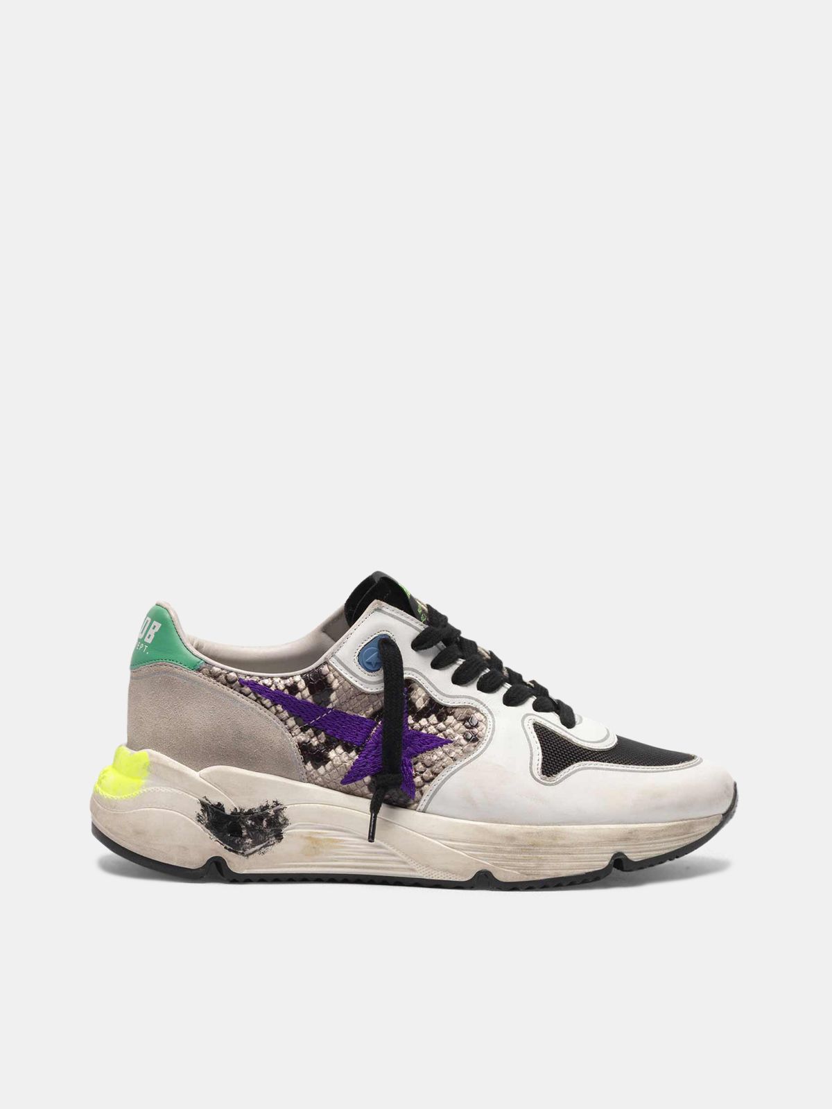 golden goose sneakers purple