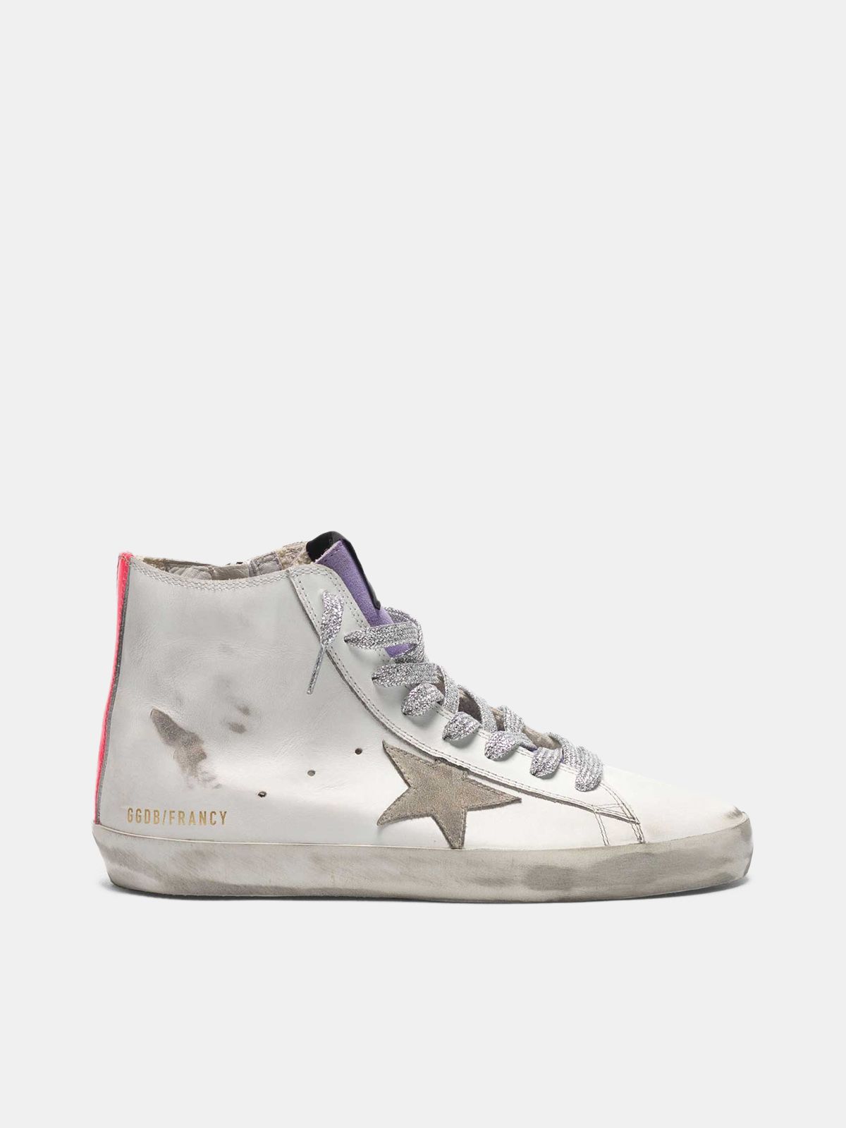 fuchsia golden goose sneakers