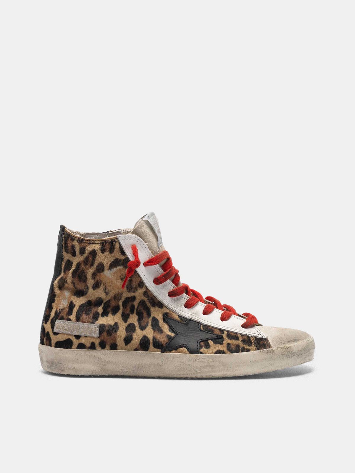 Francy sneakers in leopard-print pony 
