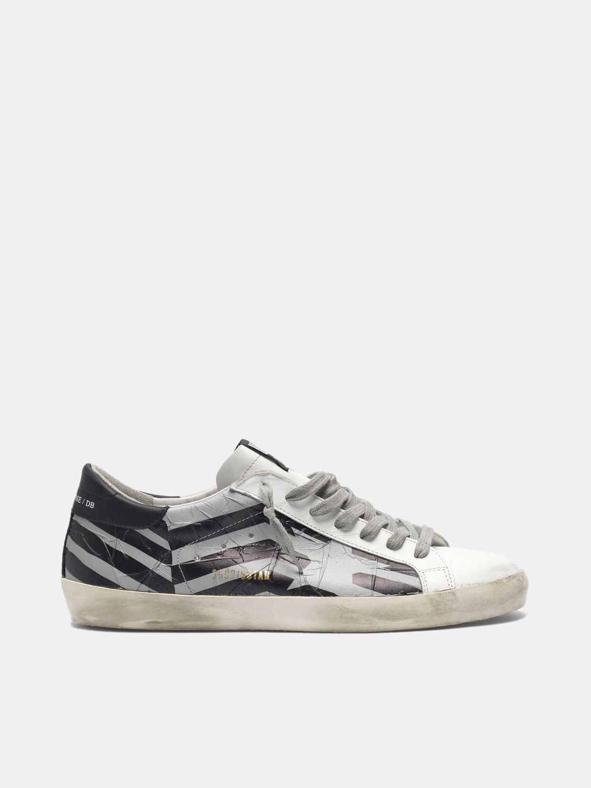 golden goose taped sneakers