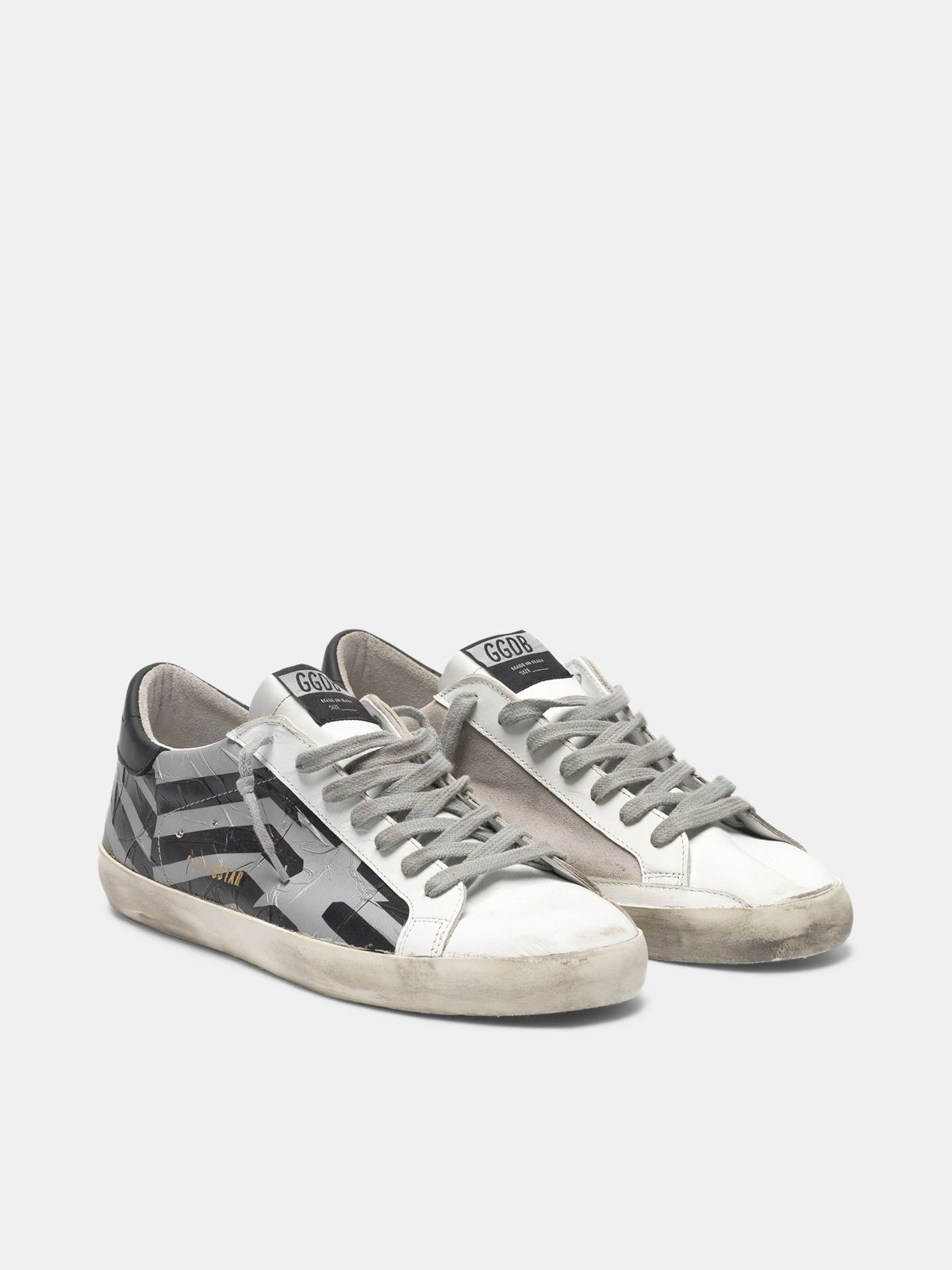 golden goose taped sneakers