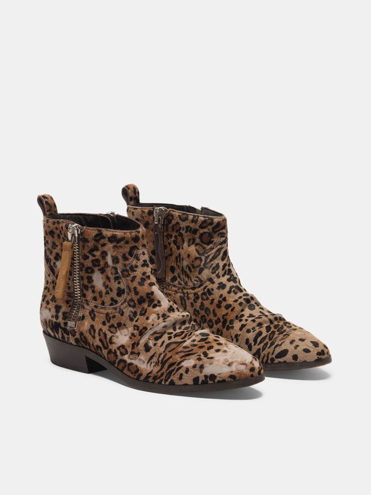 golden goose leopard boots