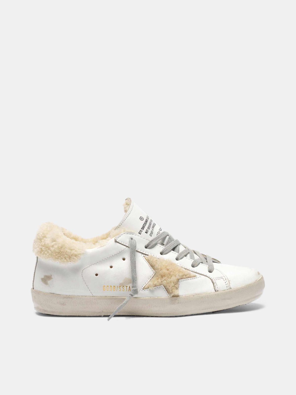 golden goose sneakers with shearling