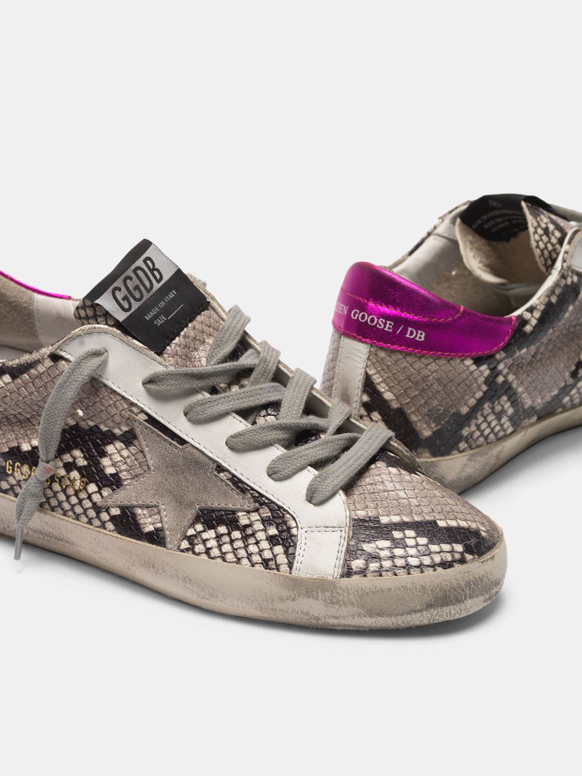 superstar python & leopard print sneakers