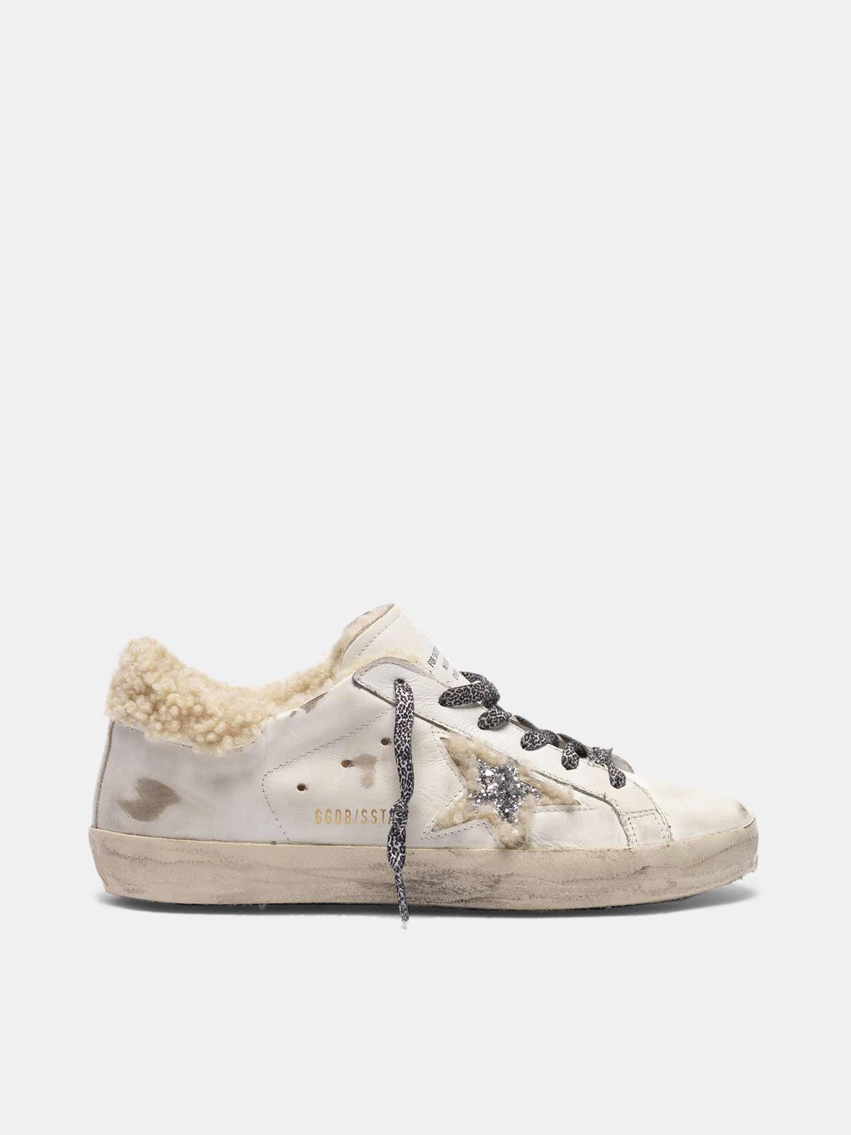 golden goose shearling high top