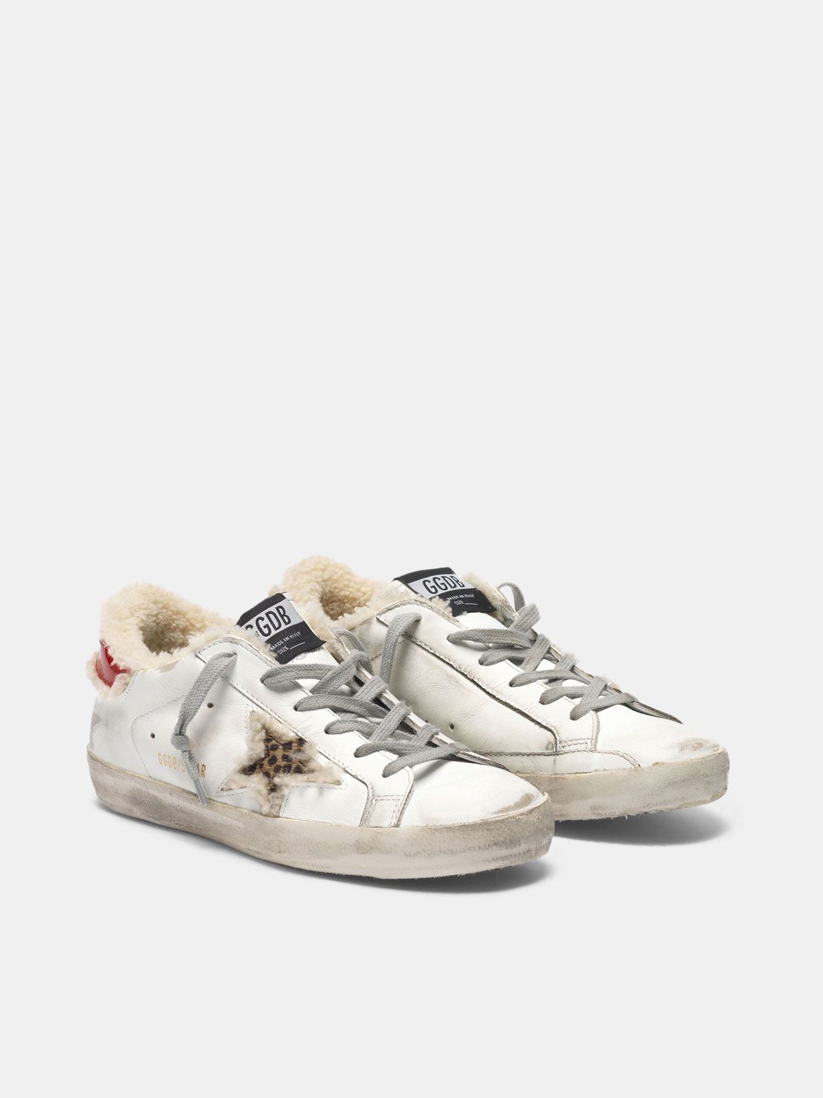 golden goose shearling sneaker